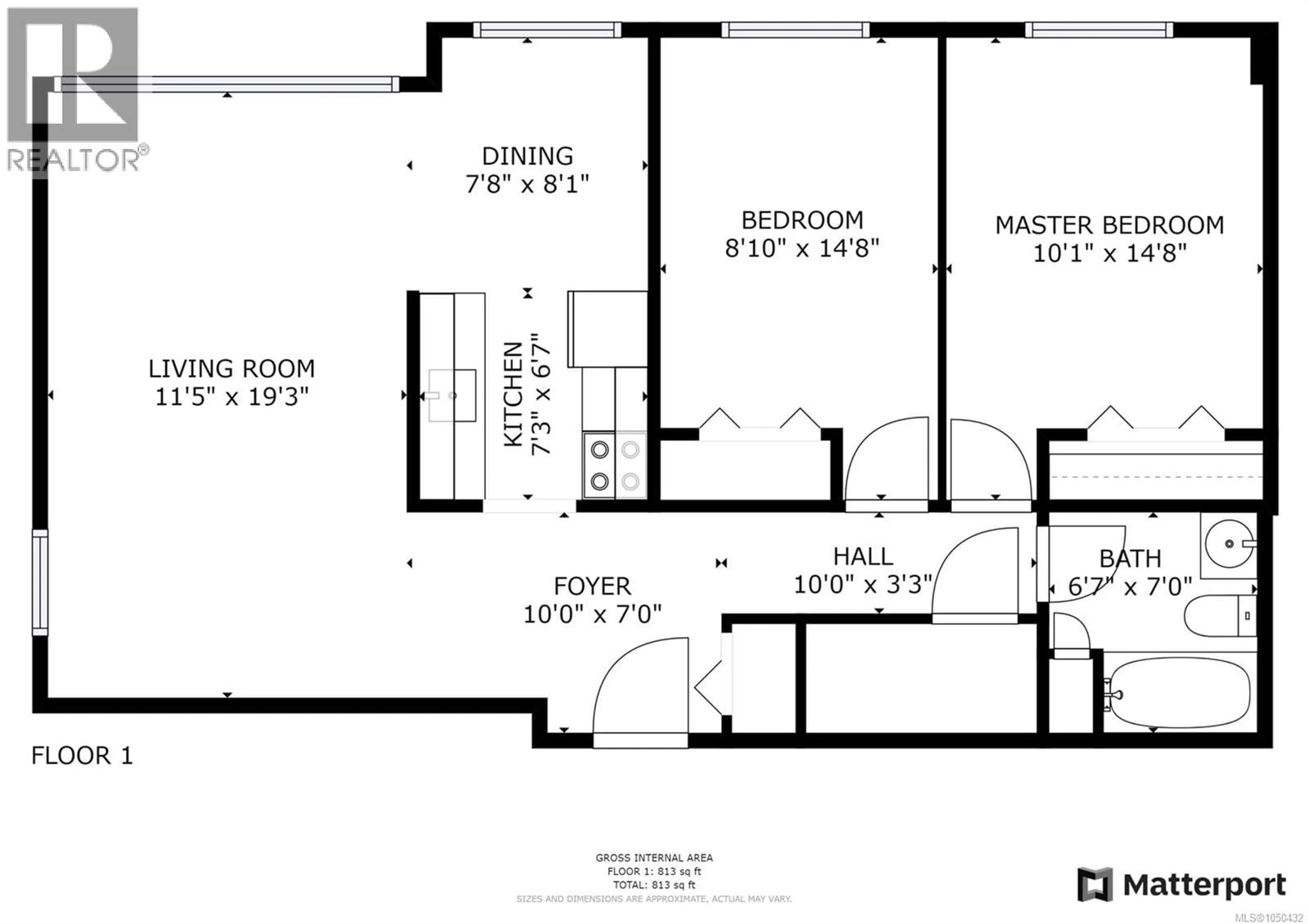 Floor plan for 2107 - 1007 BOWEN ROAD, Nanaimo British Columbia V9R2A4