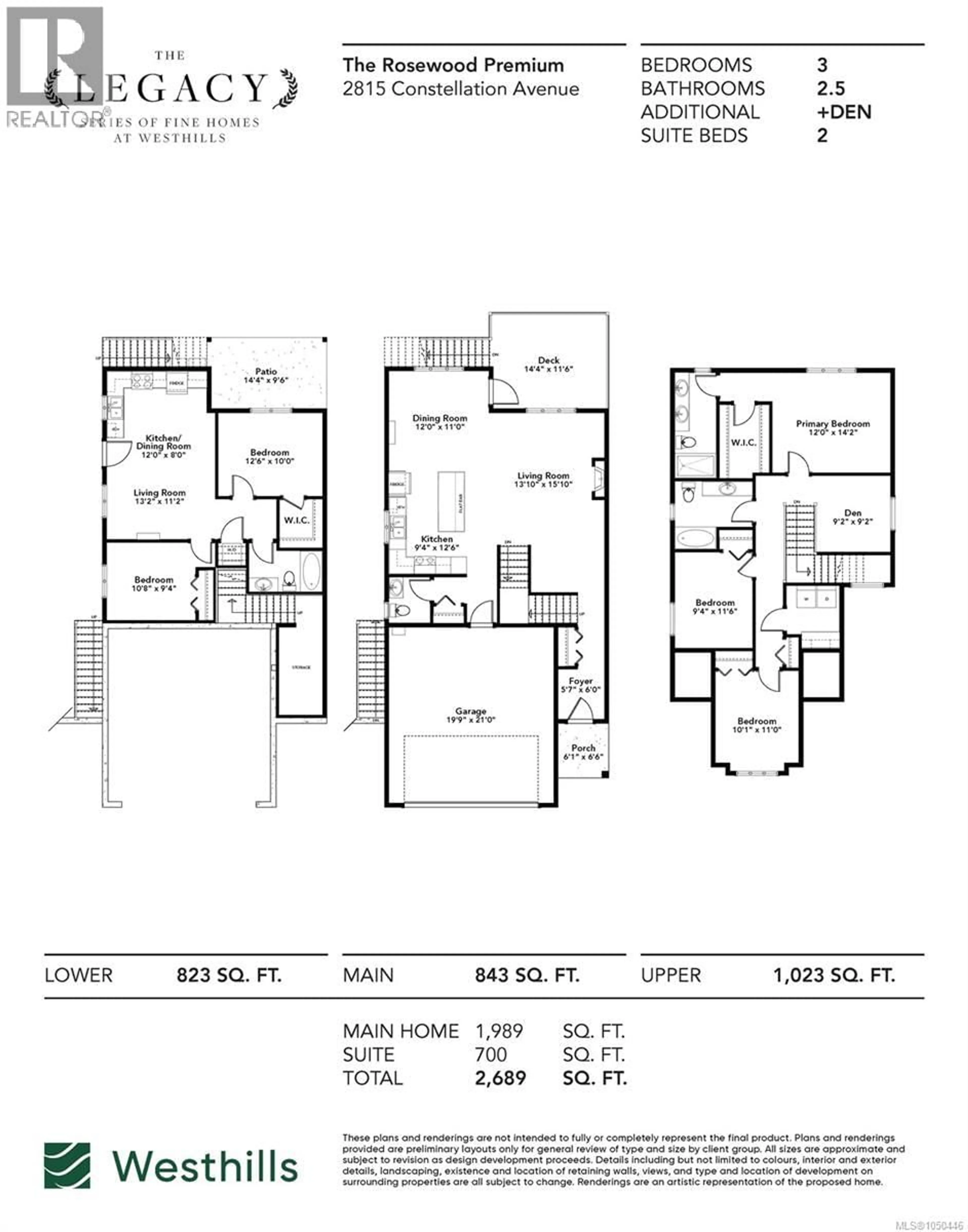 Floor plan for 2815 CONSTELLATION AVENUE, Langford British Columbia V9B7H1