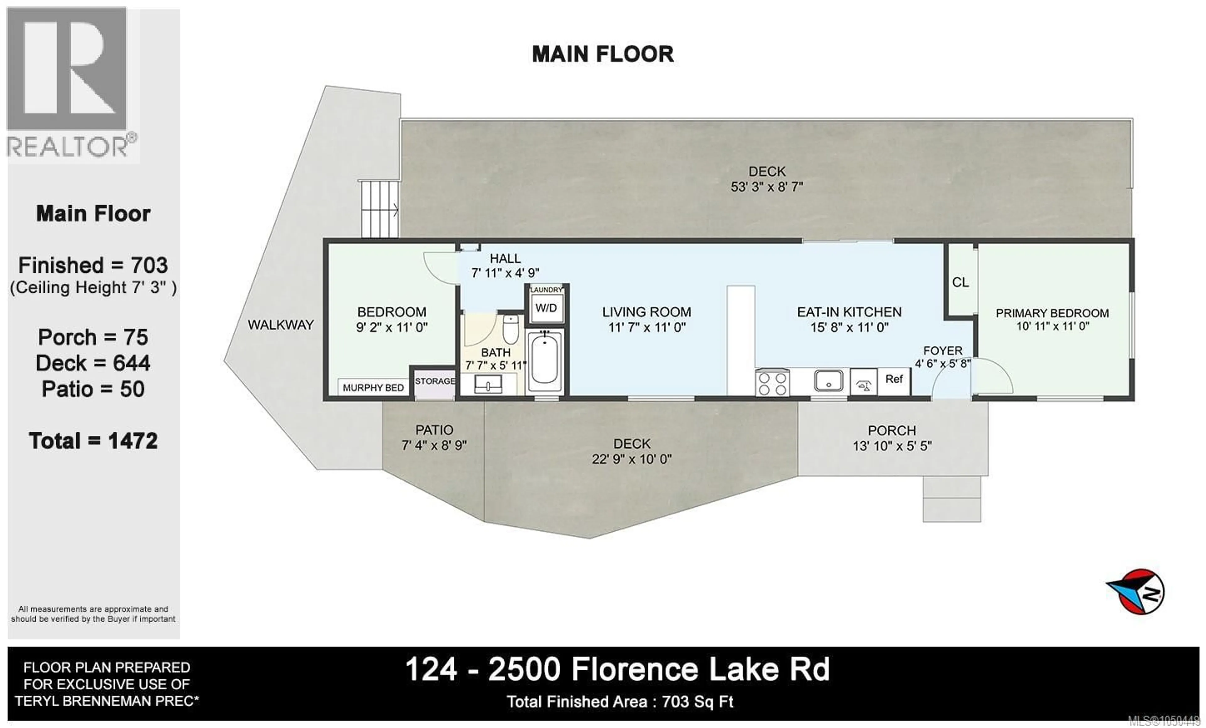 Floor plan for 124 - 2500 FLORENCE LAKE ROAD, Langford British Columbia V9B4H2