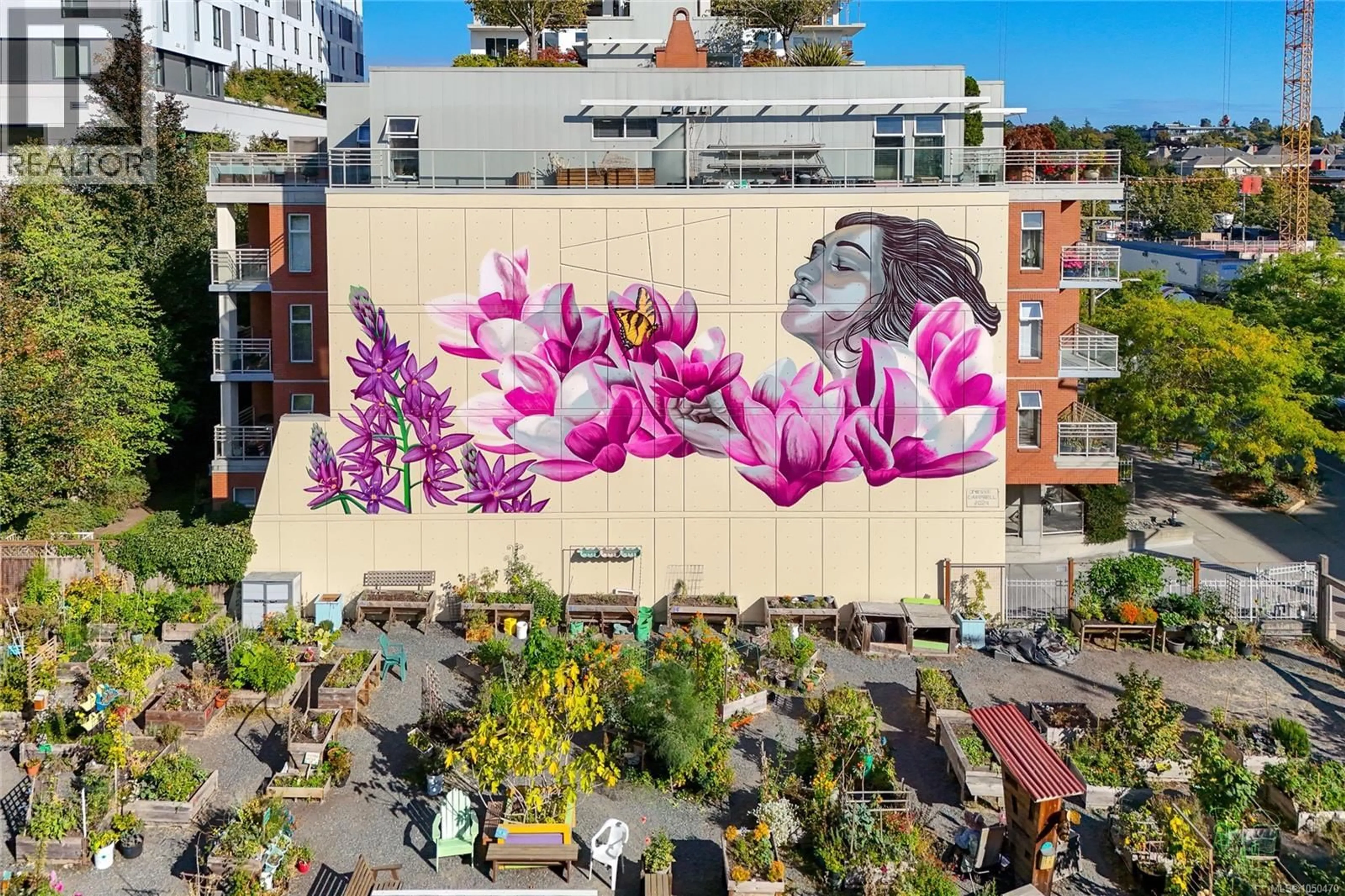 A pic from outside/outdoor area/front of a property/back of a property/a pic from drone, street for 505 - 1030 YATES STREET, Victoria British Columbia V8V5A7