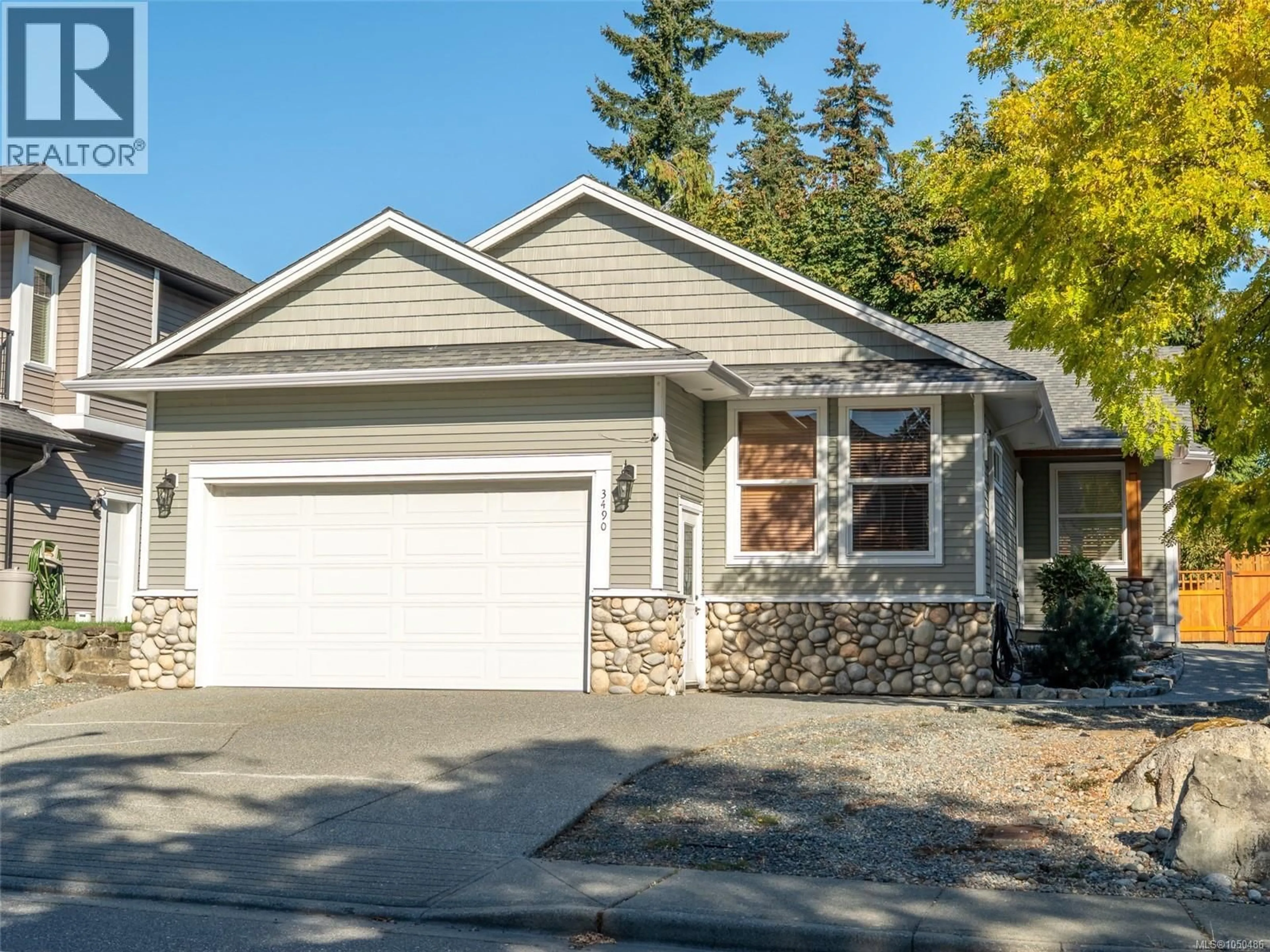 Home with vinyl exterior material, street for 3490 MONTEREY DRIVE, Nanaimo British Columbia V9T6T2