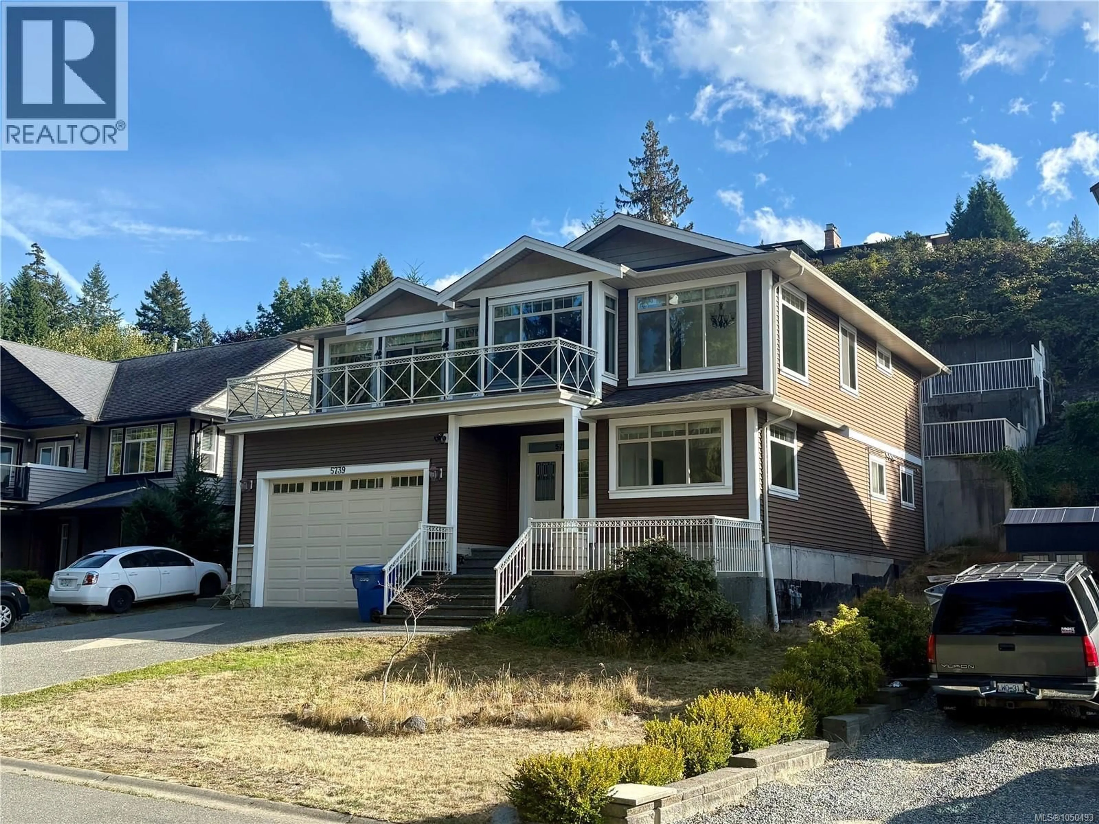 Home with vinyl exterior material, street for 5739 BRADBURY ROAD, Nanaimo British Columbia V9T0B6