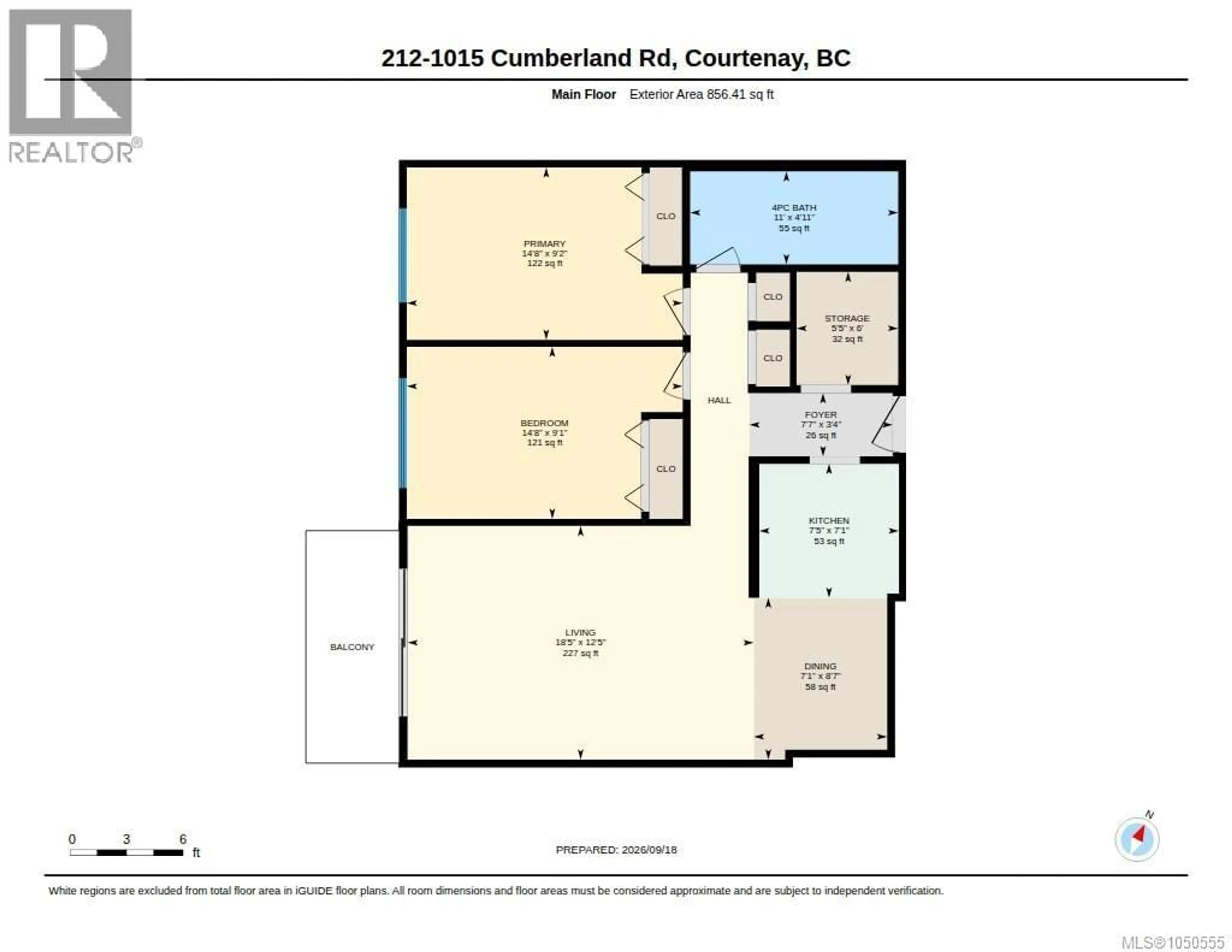 Floor plan for 212 - 1015 CUMBERLAND ROAD, Courtenay British Columbia V9N2E7