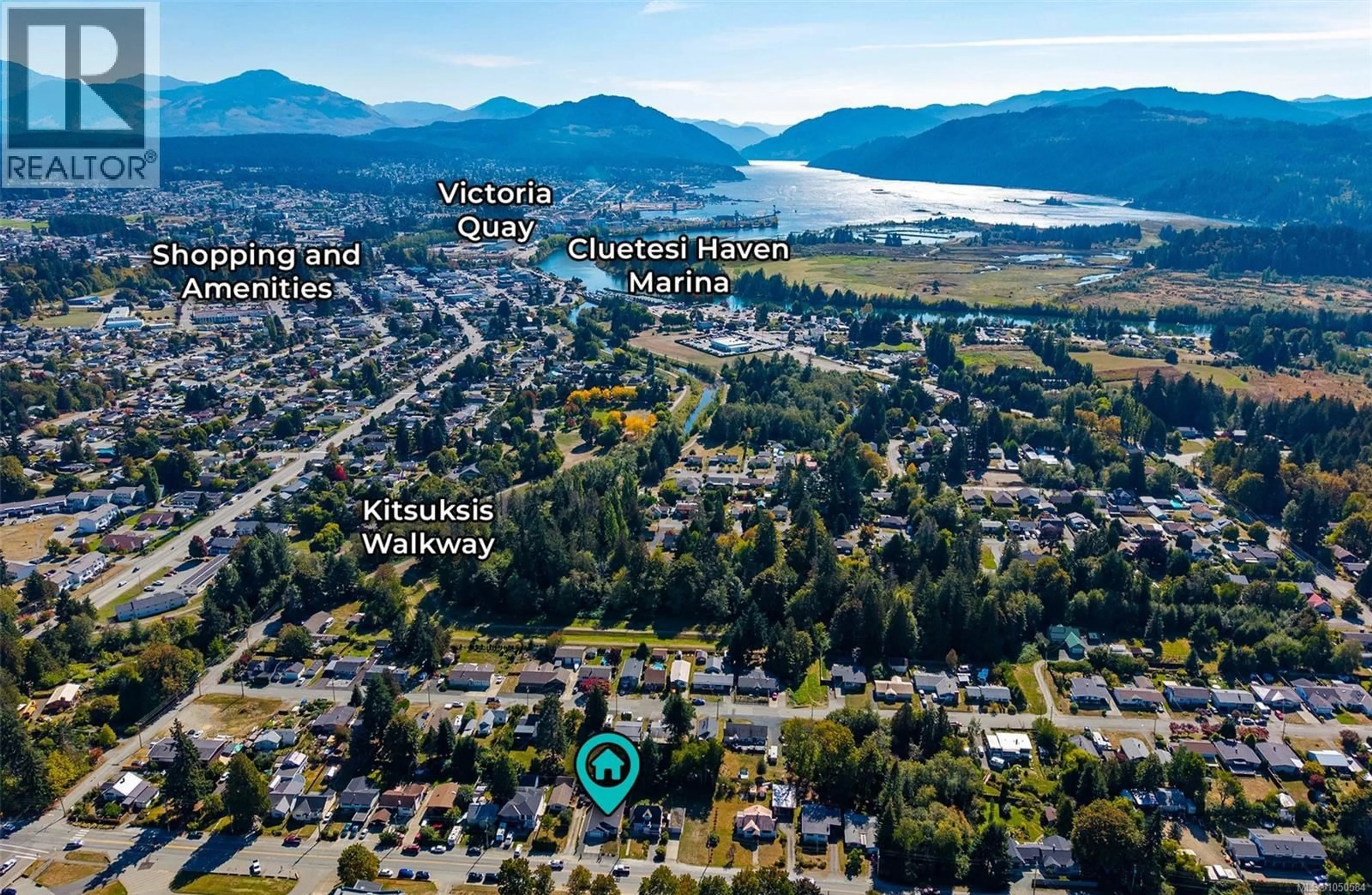 A pic from outside/outdoor area/front of a property/back of a property/a pic from drone, water/lake/river/ocean view for 5112 COMPTON ROAD, Port Alberni British Columbia V9Y7B6