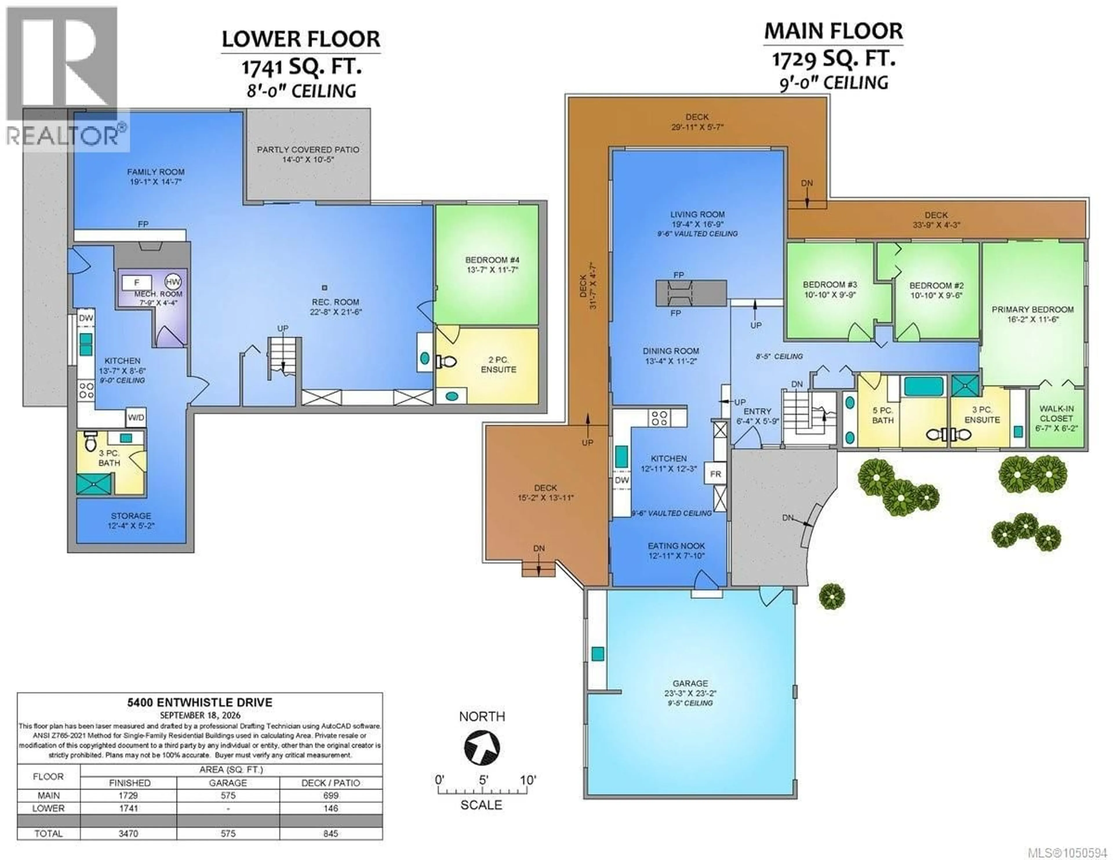 Floor plan for 5400 ENTWHISTLE DRIVE, Nanaimo British Columbia V9V1H2