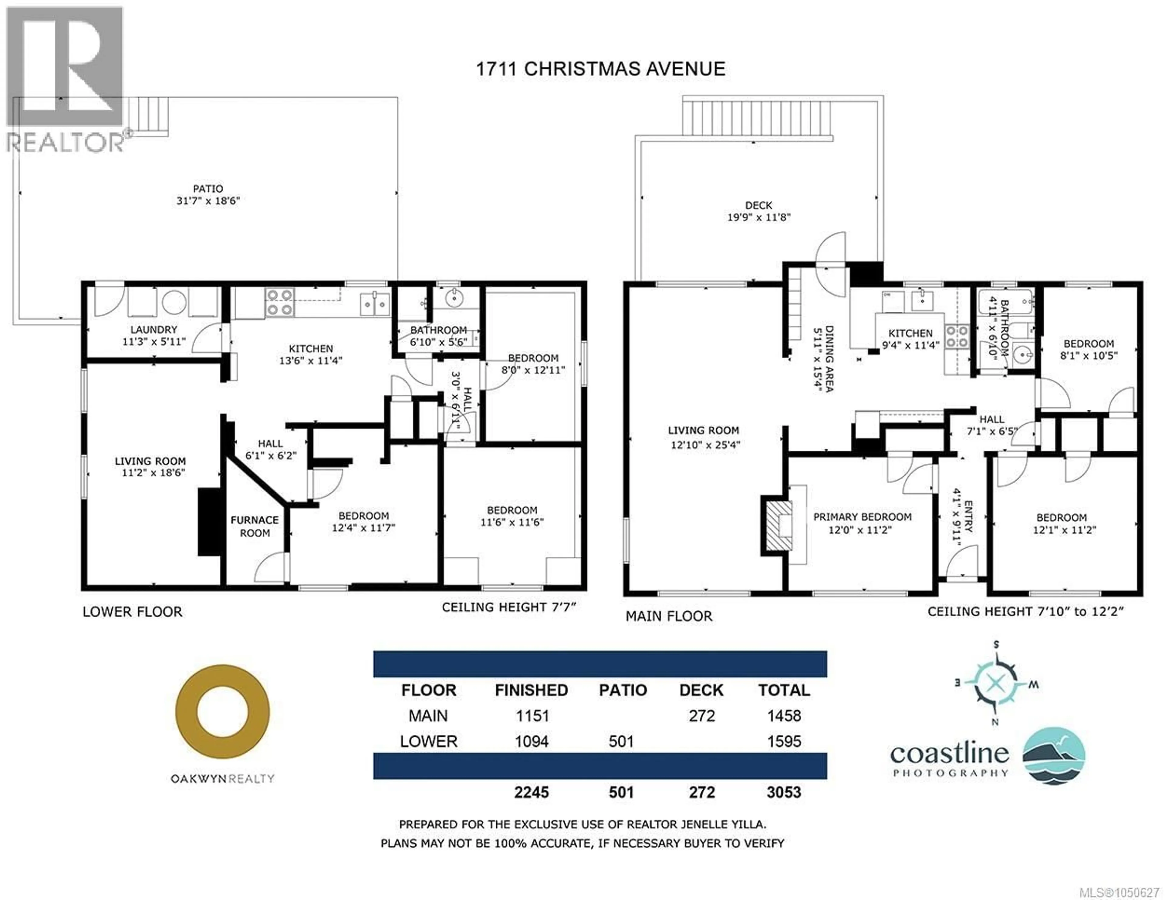 Floor plan for 1711 CHRISTMAS AVENUE, Saanich British Columbia V8P2X9