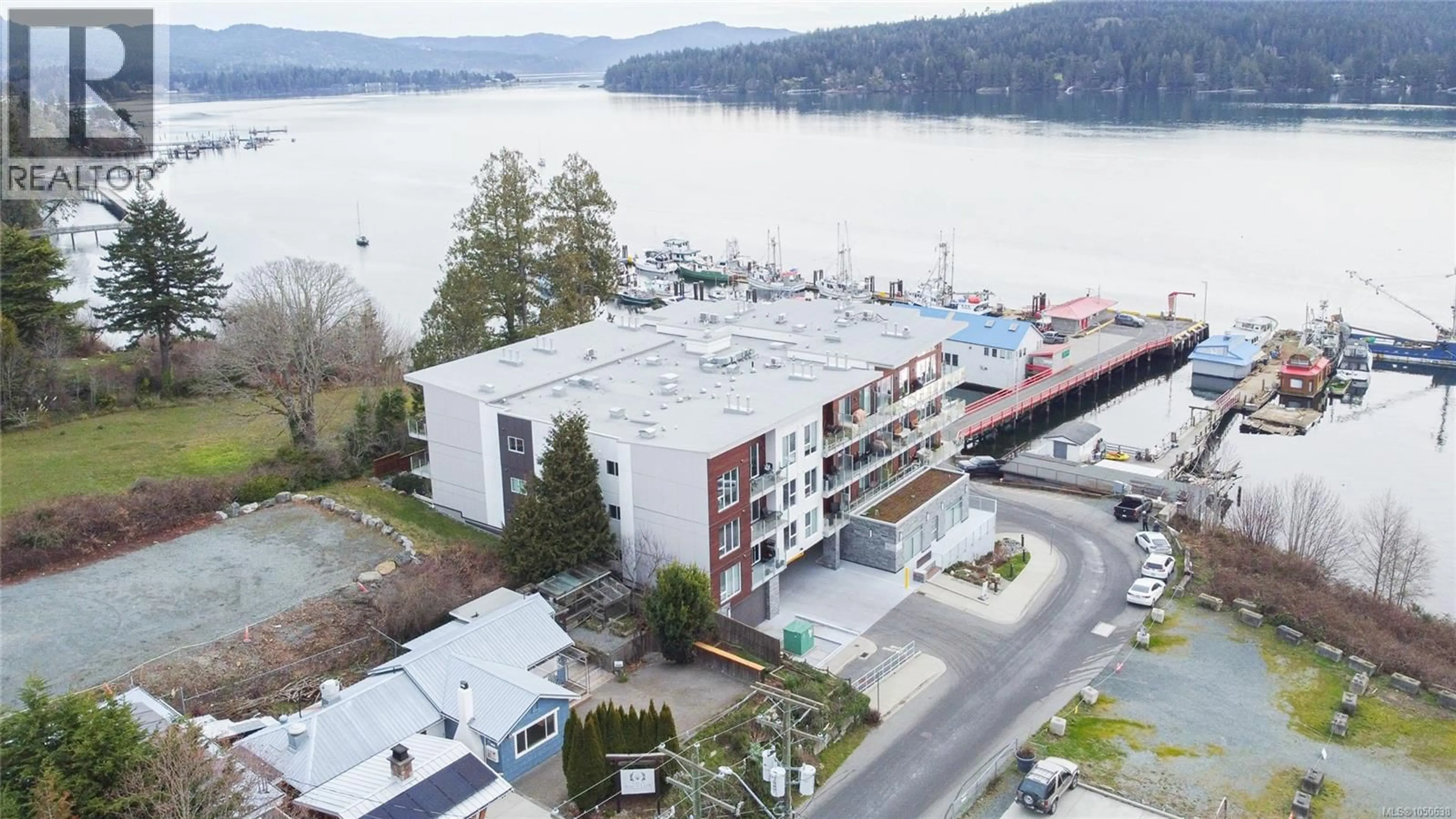 A pic from outside/outdoor area/front of a property/back of a property/a pic from drone, water/lake/river/ocean view for 207 - 1820 MAPLE AVENUE SOUTH, Sooke British Columbia V9Z0N9