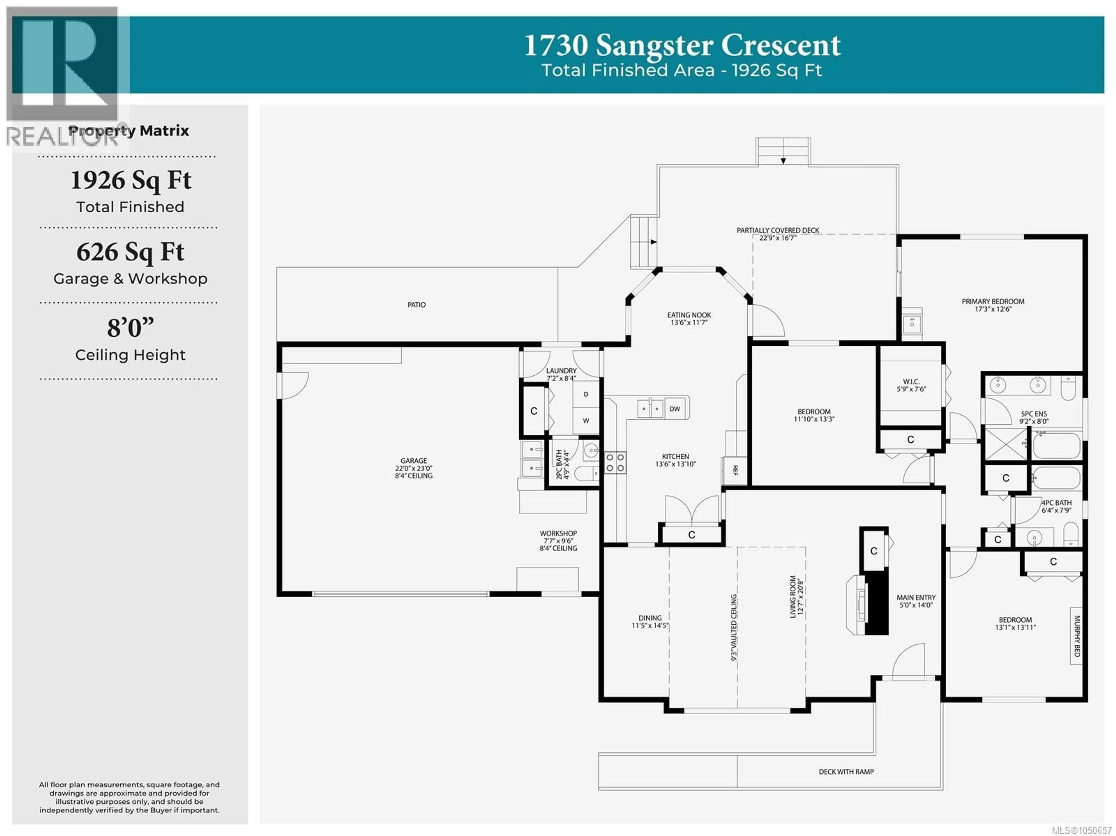 Floor plan for 1730 SANGSTER CRESCENT, Nanoose Bay British Columbia V9P9C4