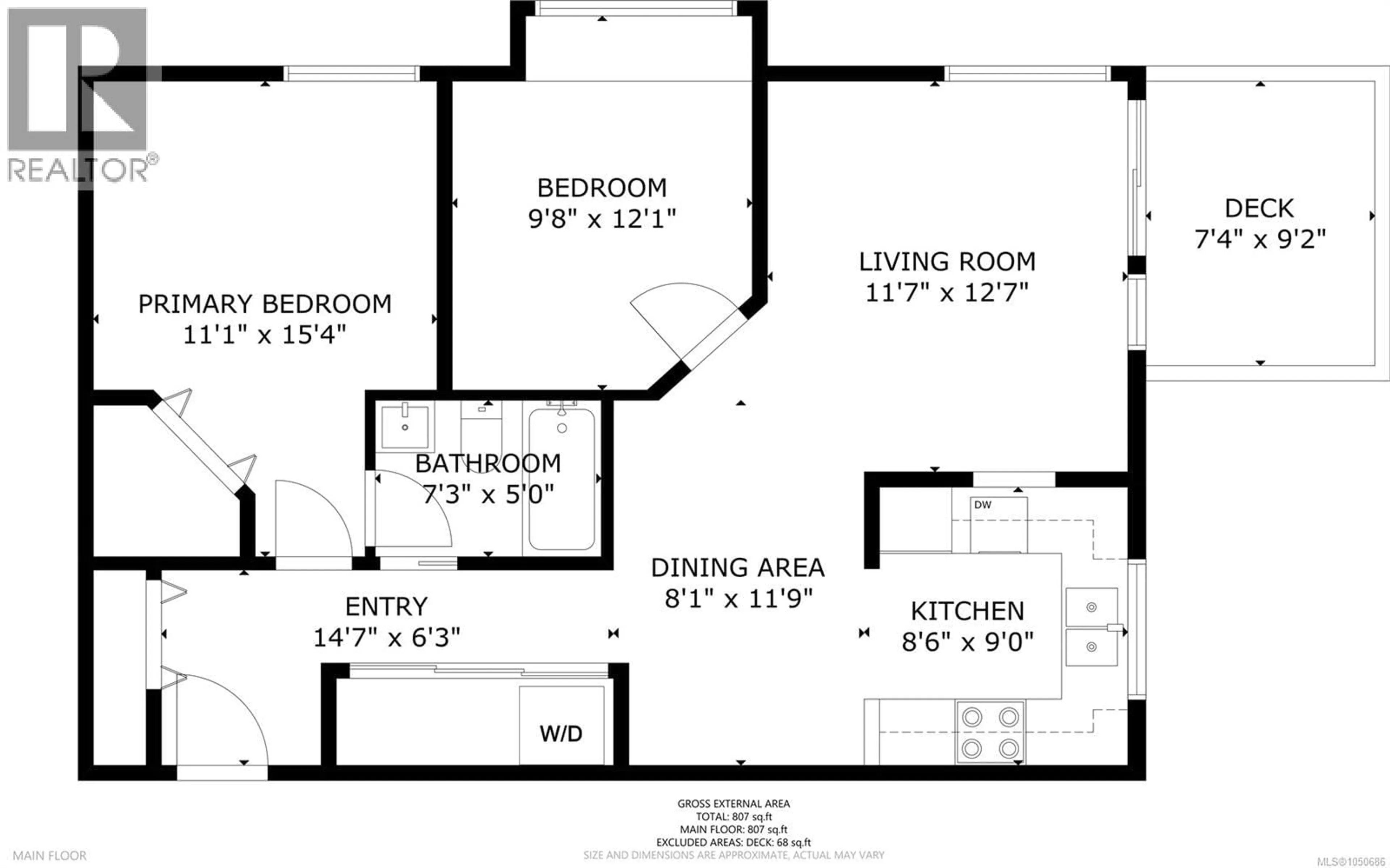 Floor plan for 103 - 3180 ALBINA STREET, Saanich British Columbia V9A1Z5