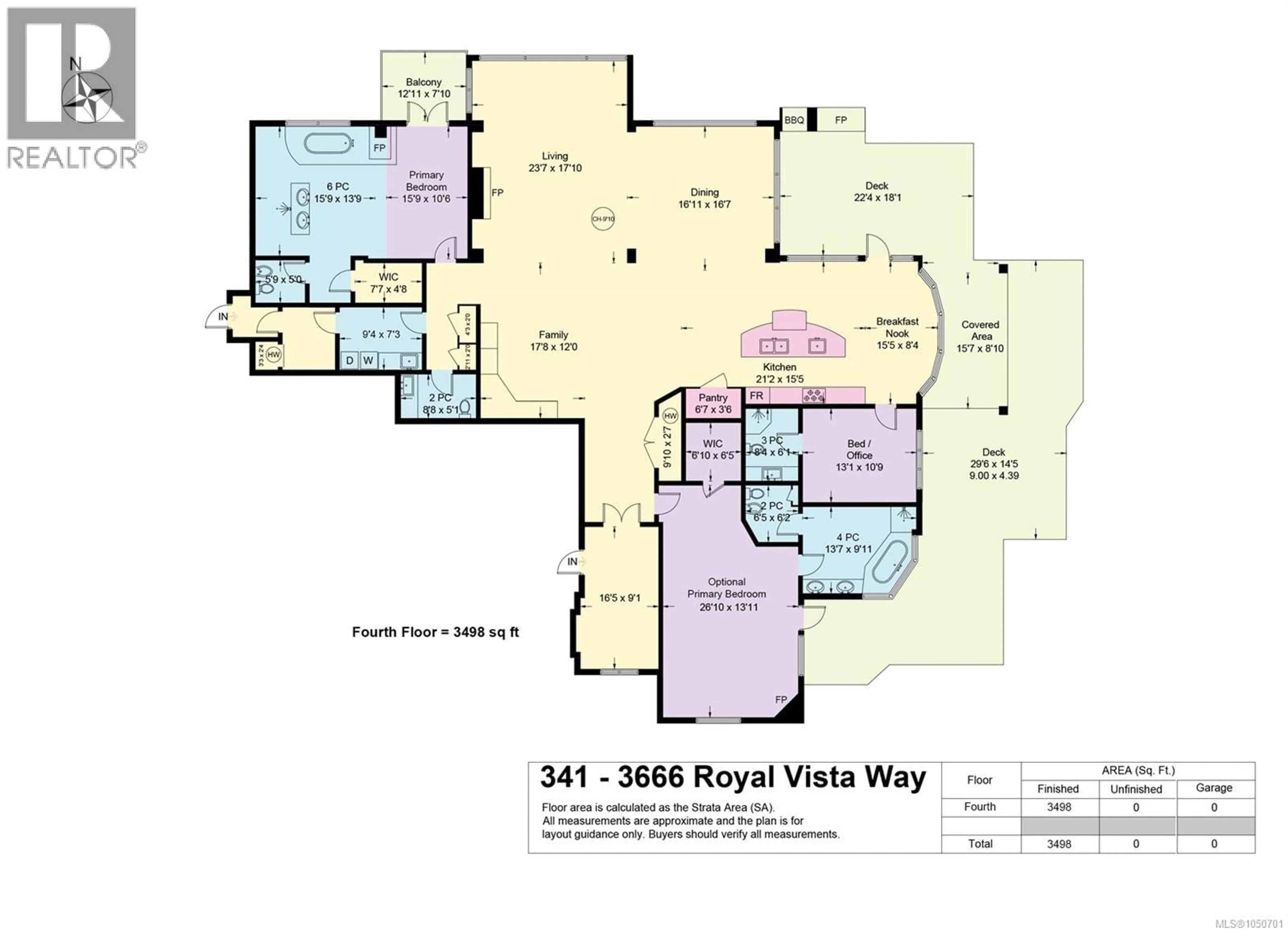 Floor plan for 341 - 3666 ROYAL VISTA WAY, Courtenay British Columbia V9N9X8