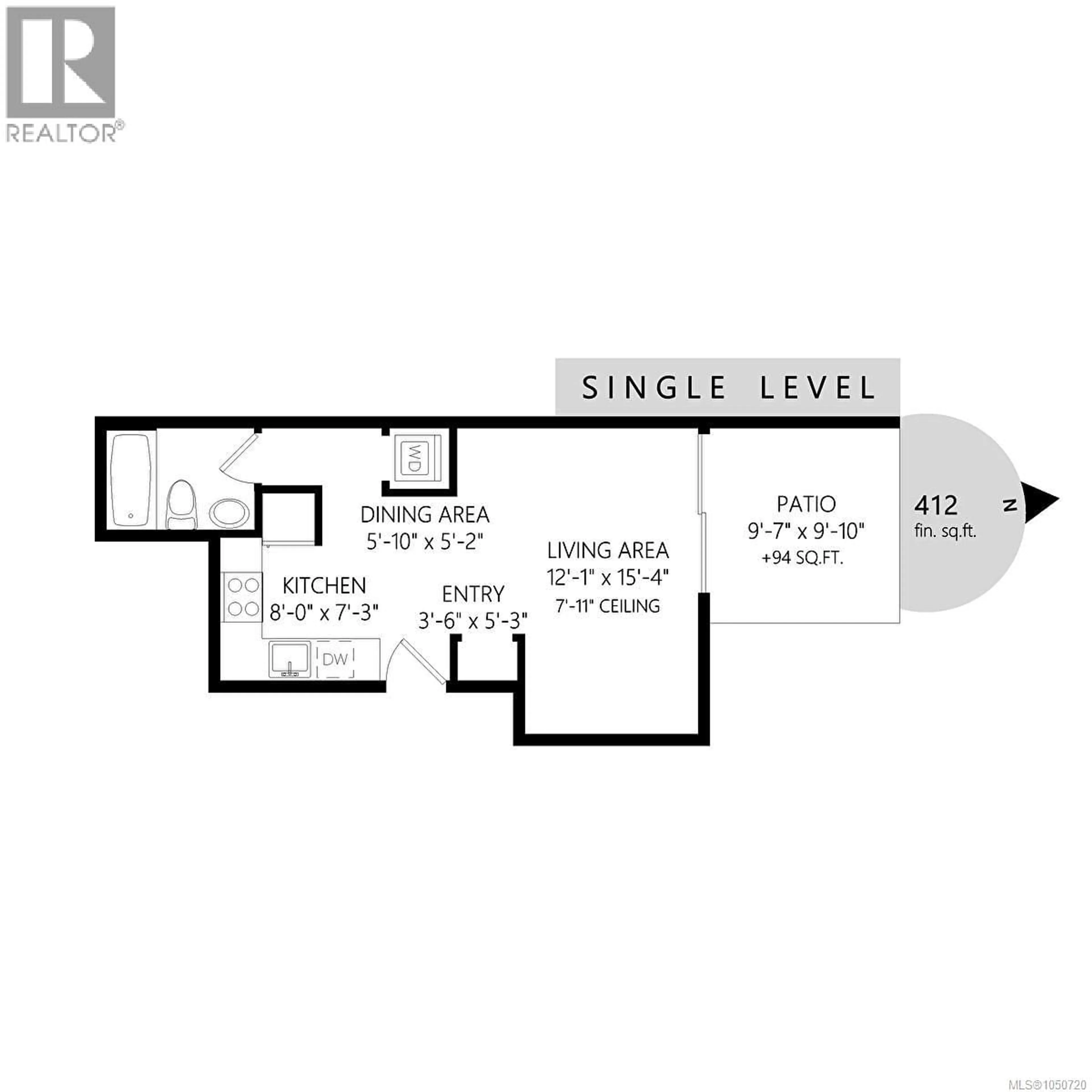 Floor plan for 101 - 827 NORTH PARK STREET, Victoria British Columbia V8W3Y3