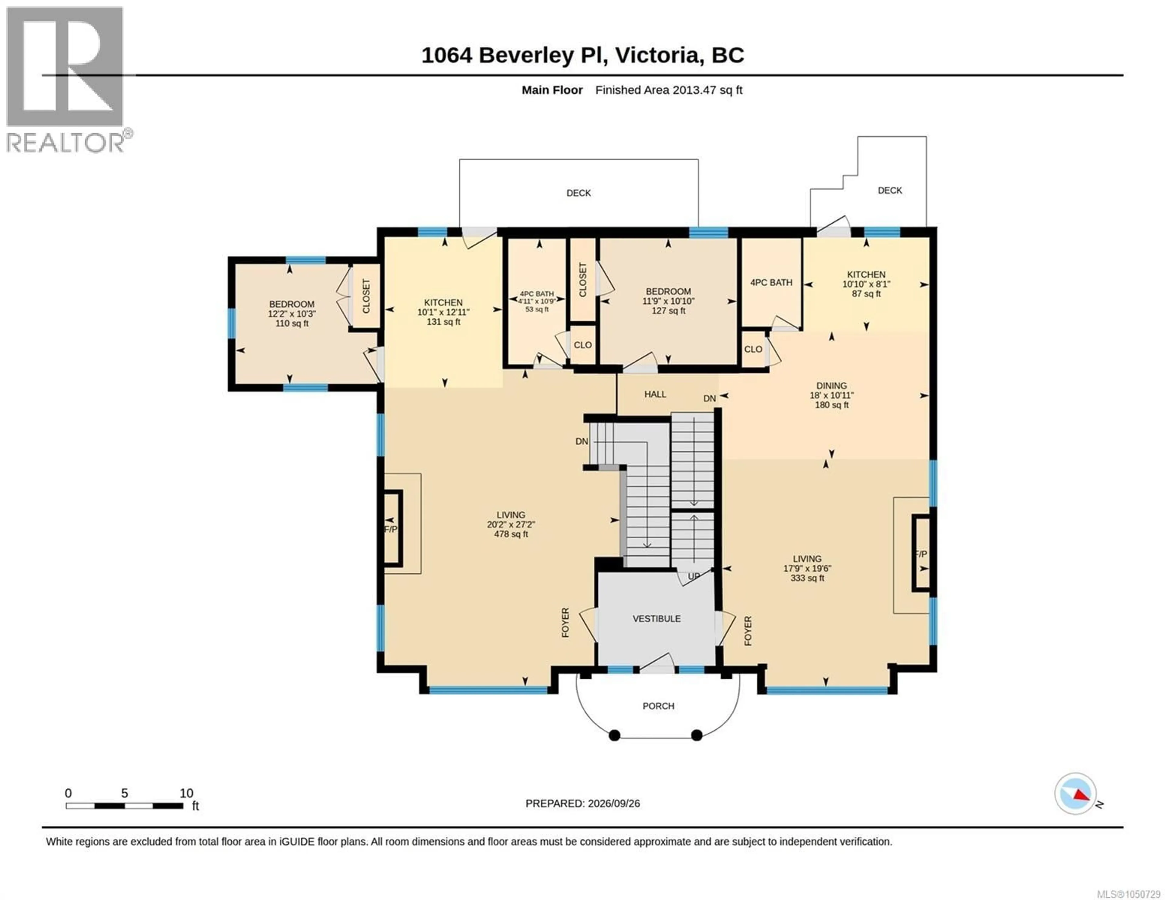 Floor plan for 1064 BEVERLEY PLACE, Victoria British Columbia V8S3Z8
