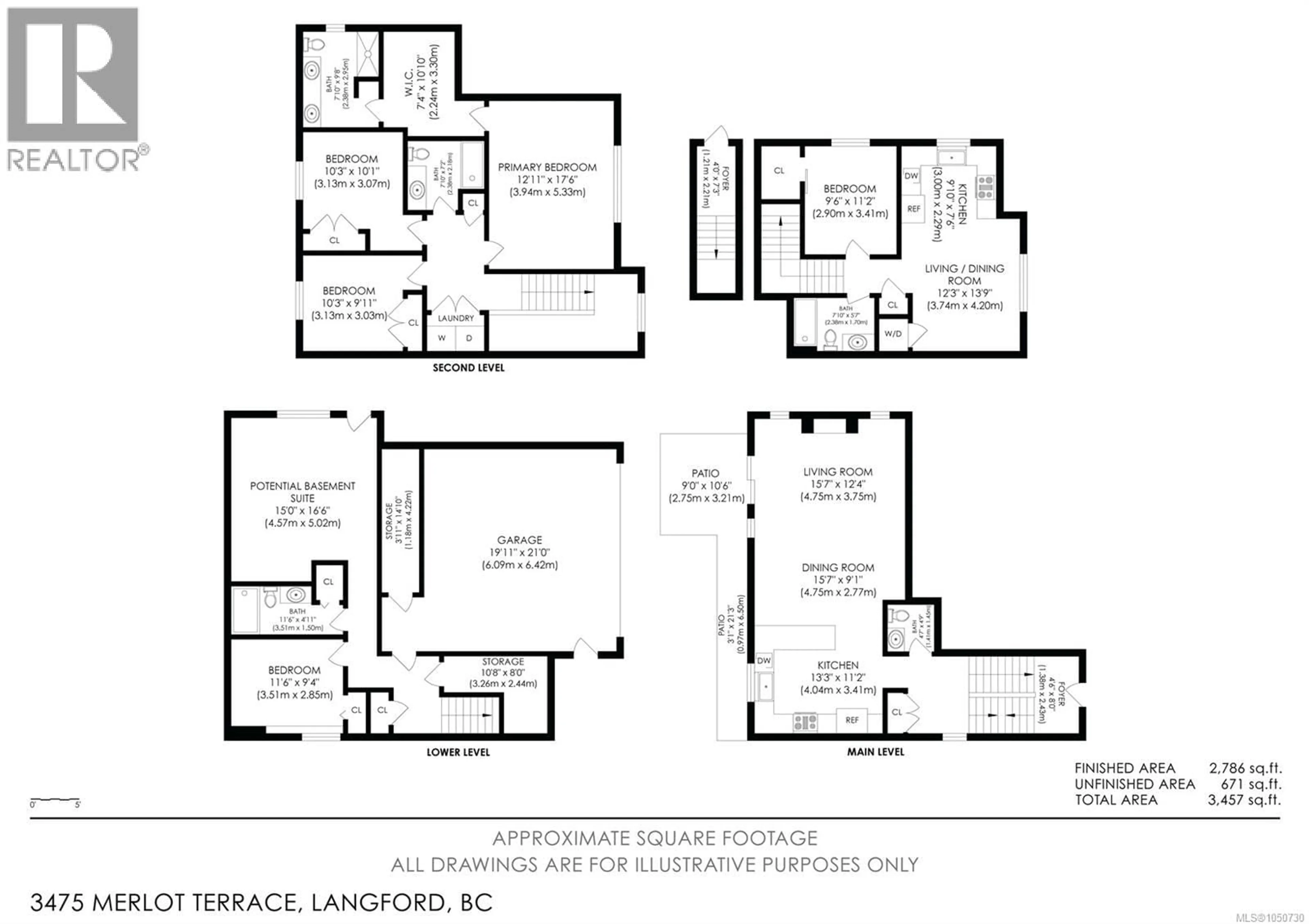Floor plan for 3475 MERLOT TERRACE, Langford British Columbia V9C0N6