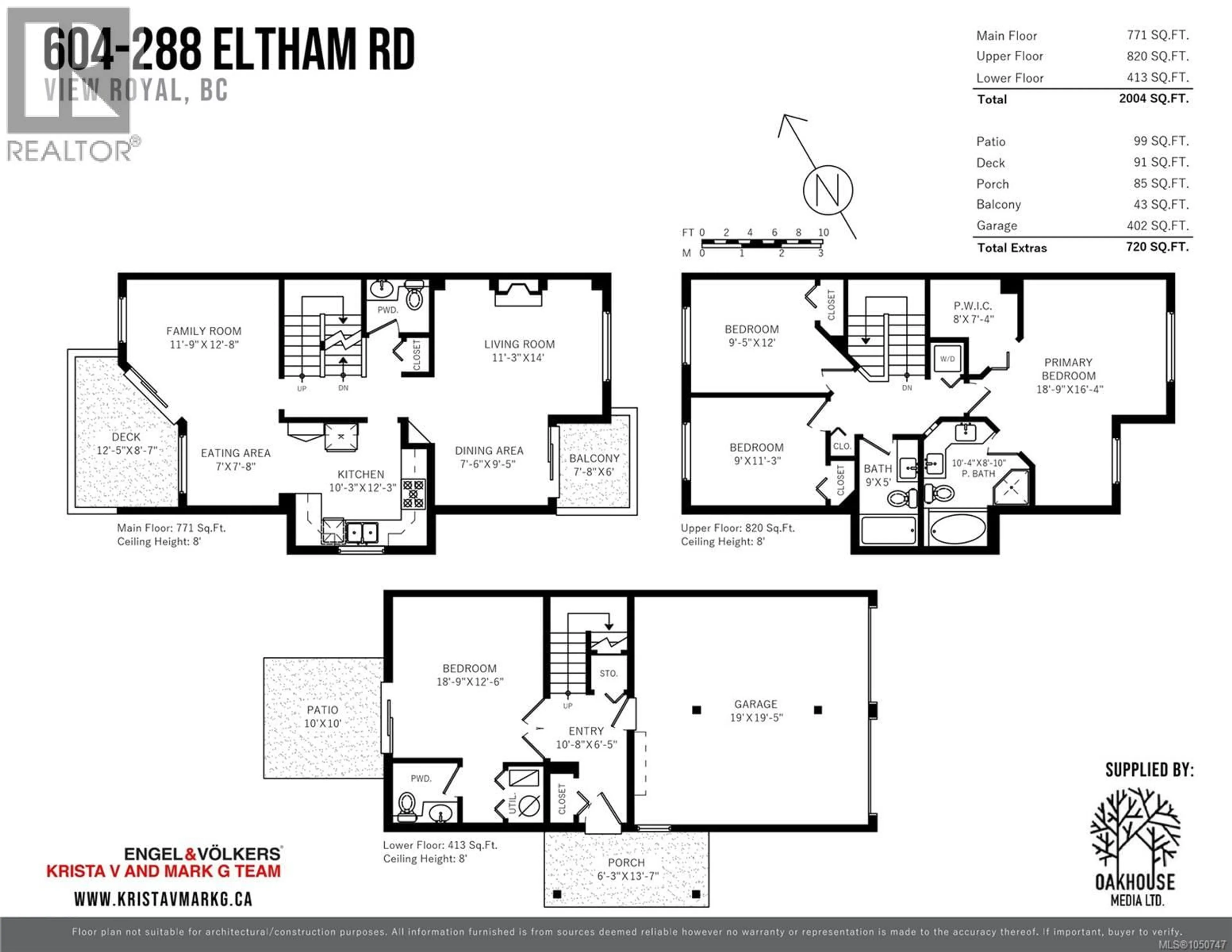 Floor plan for 604 - 288 ELTHAM ROAD, View Royal British Columbia V9B1J9