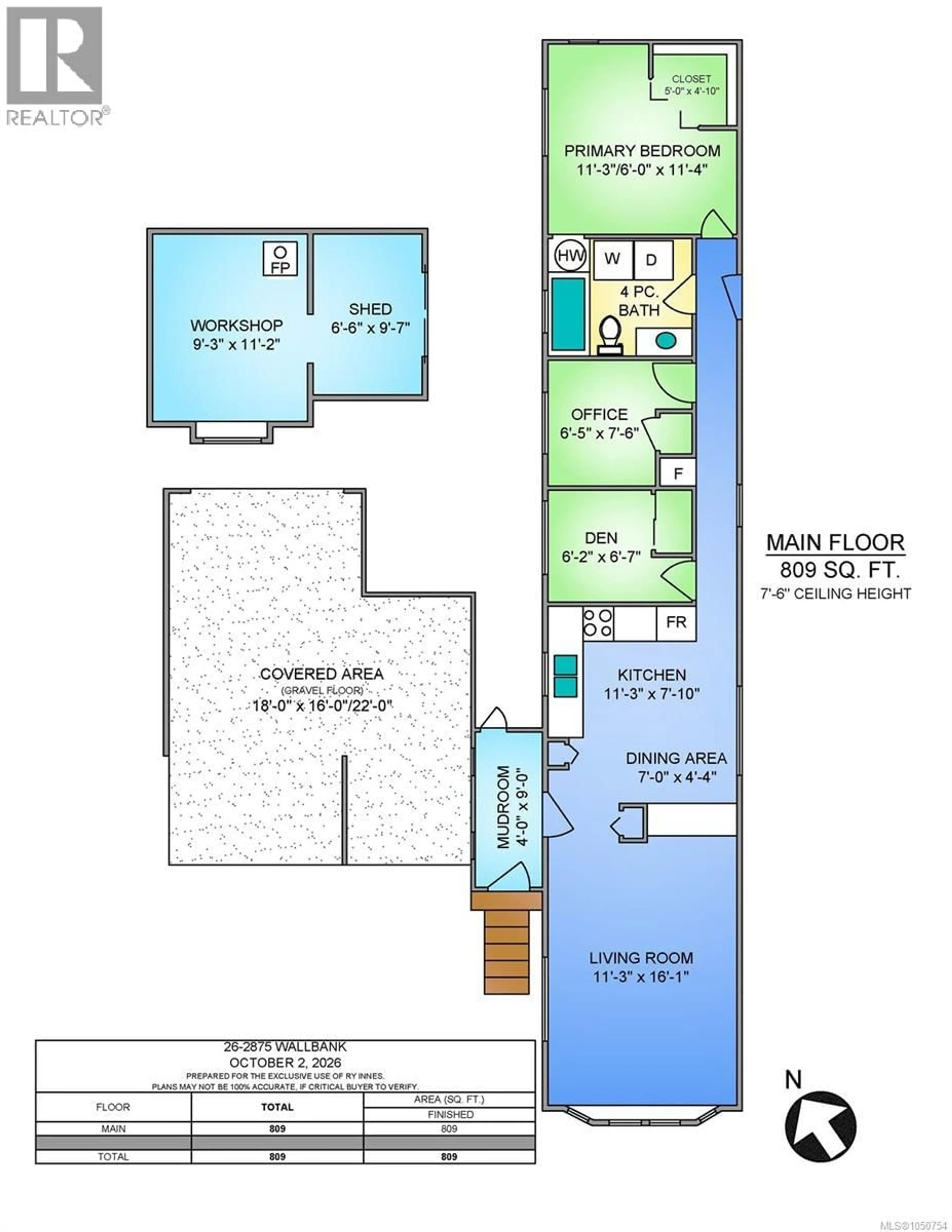 Floor plan for 26 - 2785 WALLBANK ROAD, Shawnigan Lake British Columbia V8H2A5