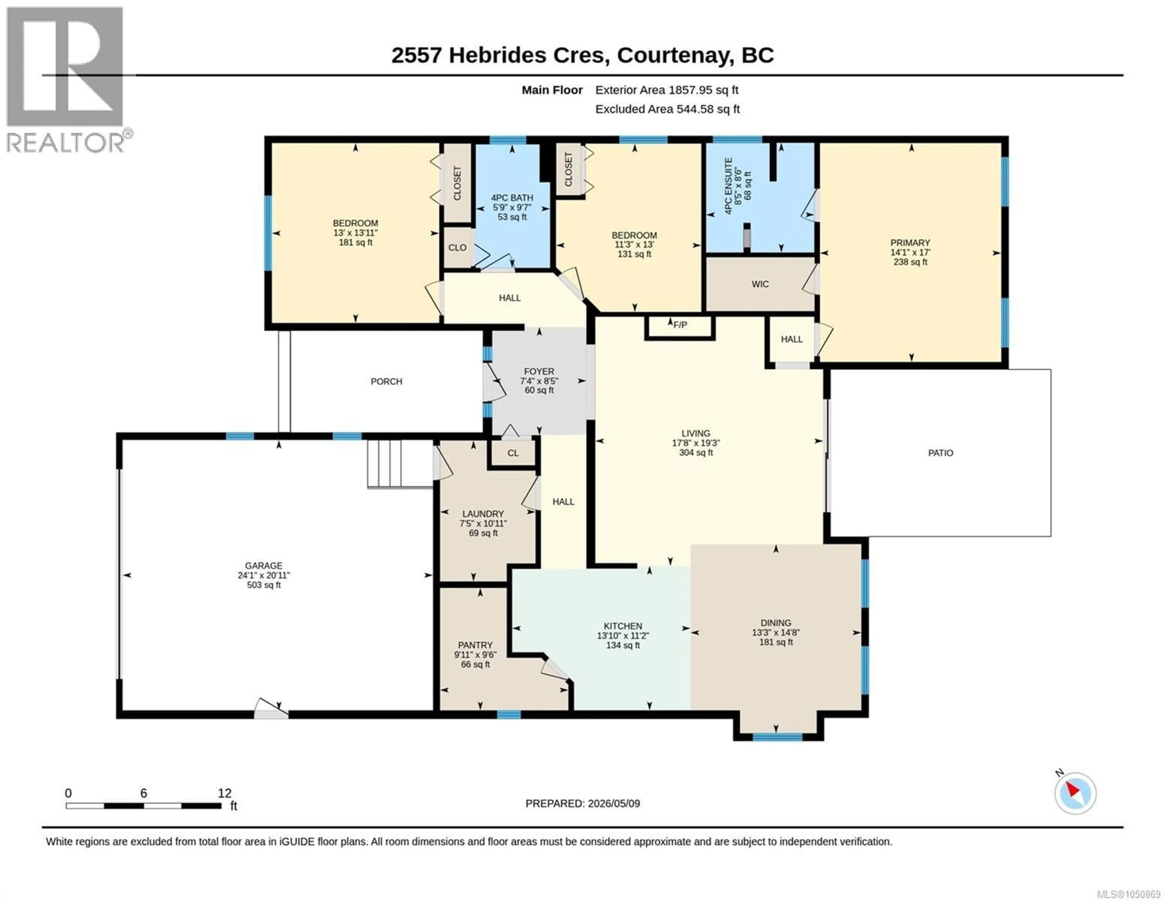 Floor plan for 2557 HEBRIDES CRESCENT, Courtenay British Columbia V9N3Z7