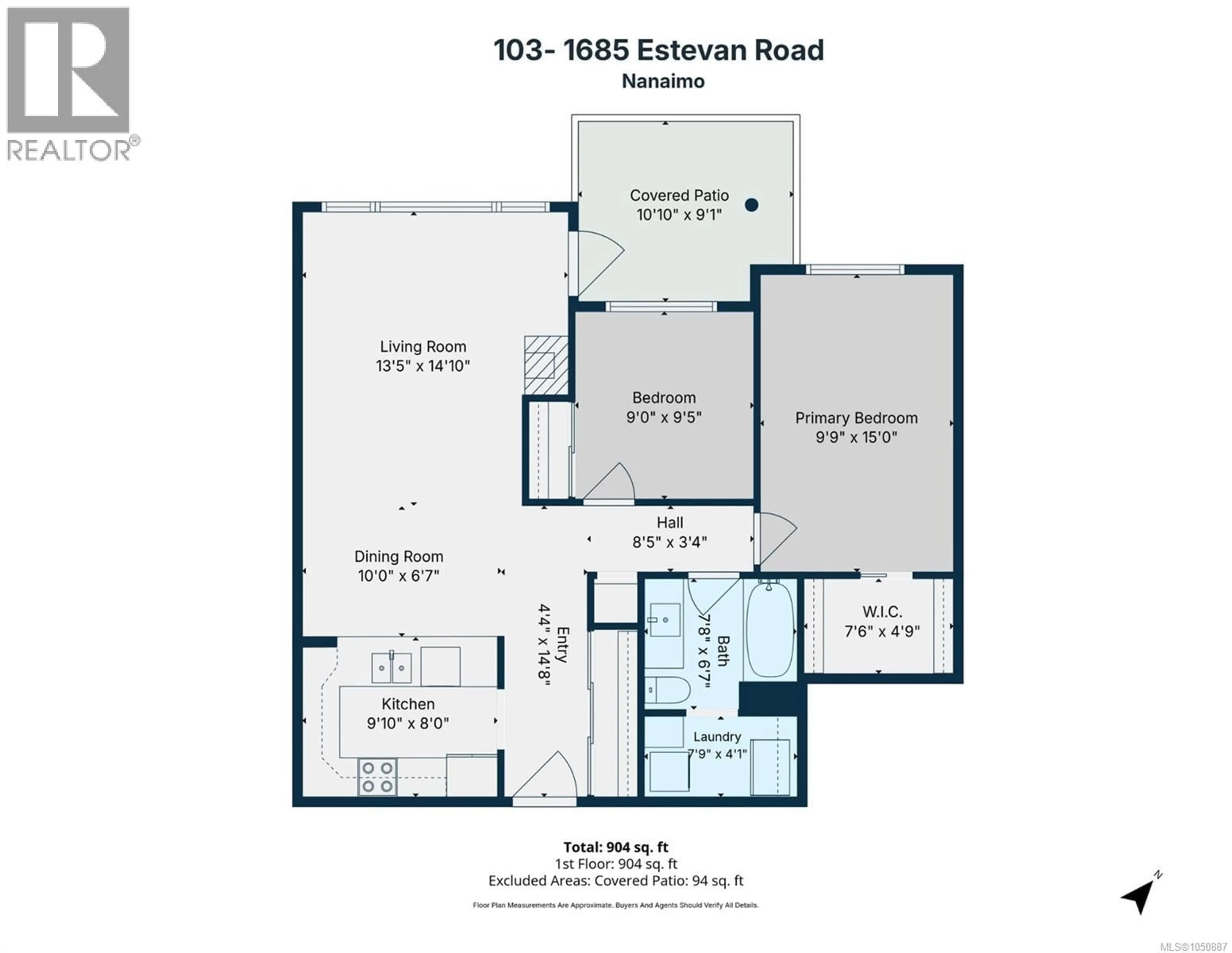 Floor plan for 103 - 1685 ESTEVAN ROAD, Nanaimo British Columbia V9S5V9