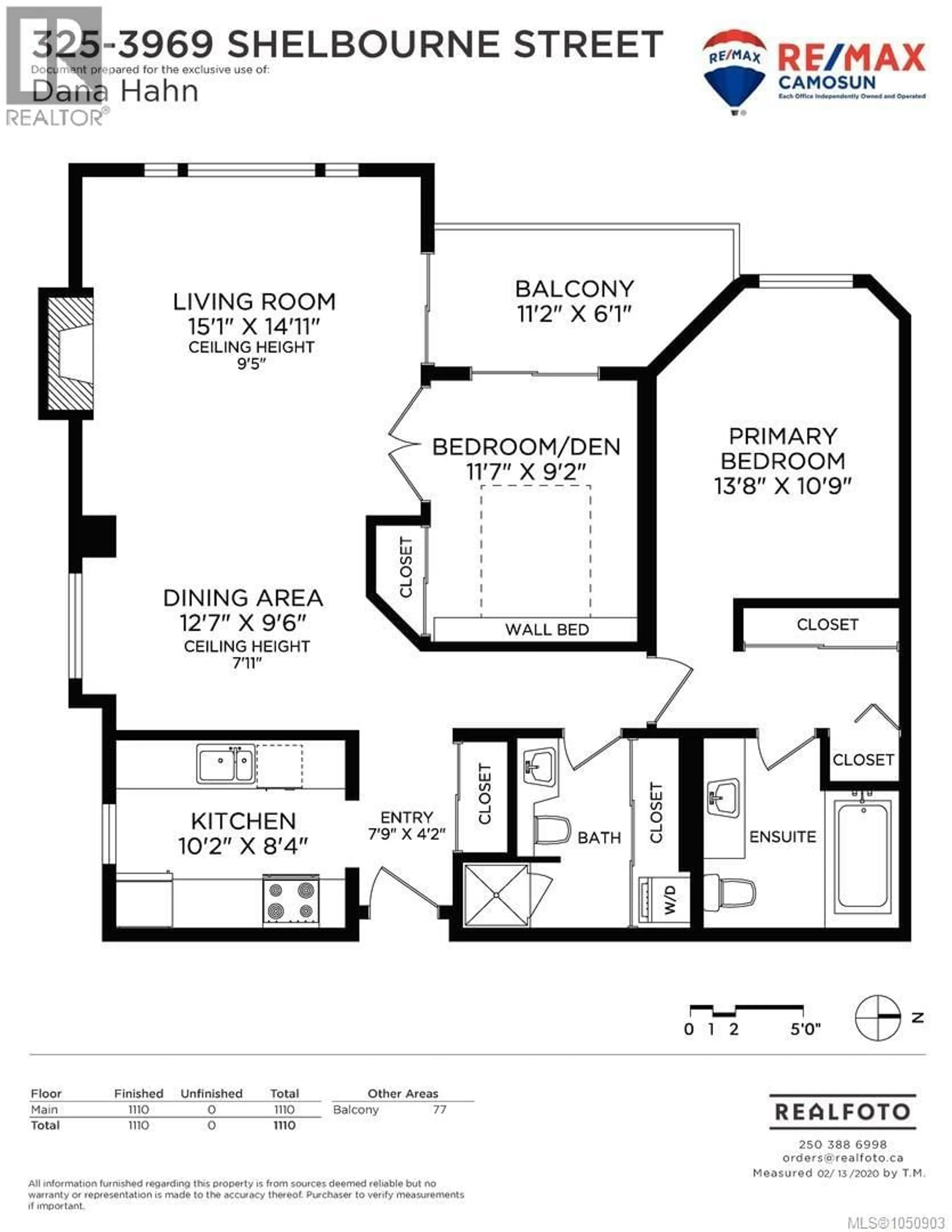 Floor plan for 325 - 3969 SHELBOURNE STREET, Saanich British Columbia V8N3E1