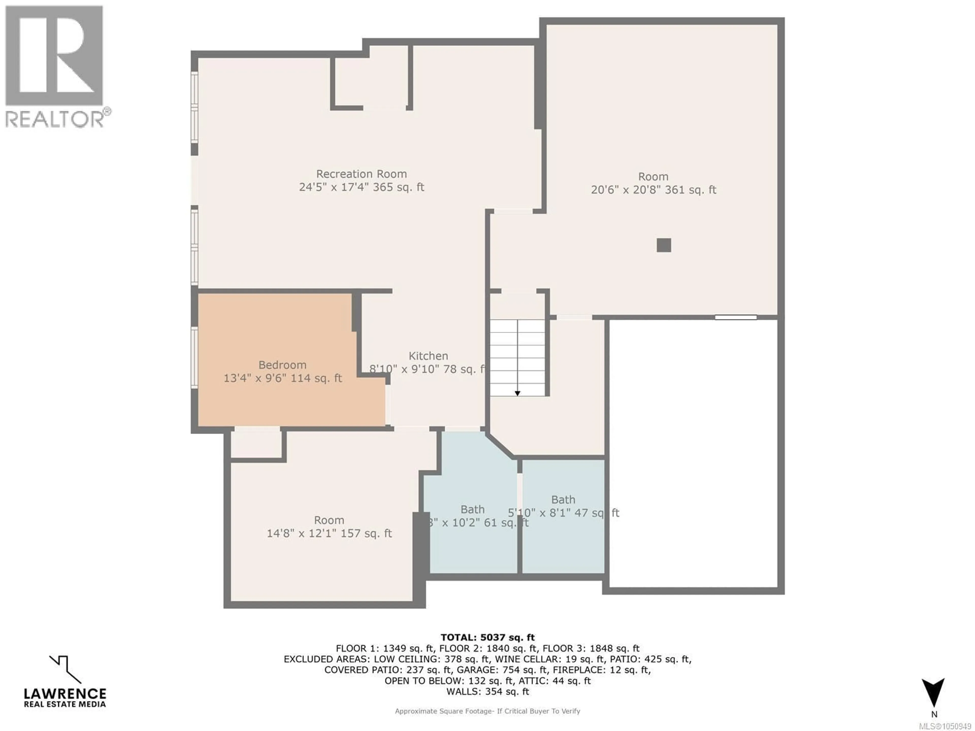 Floor plan for 4973 LA QUINTA PLACE, Saanich British Columbia V8Y3G9