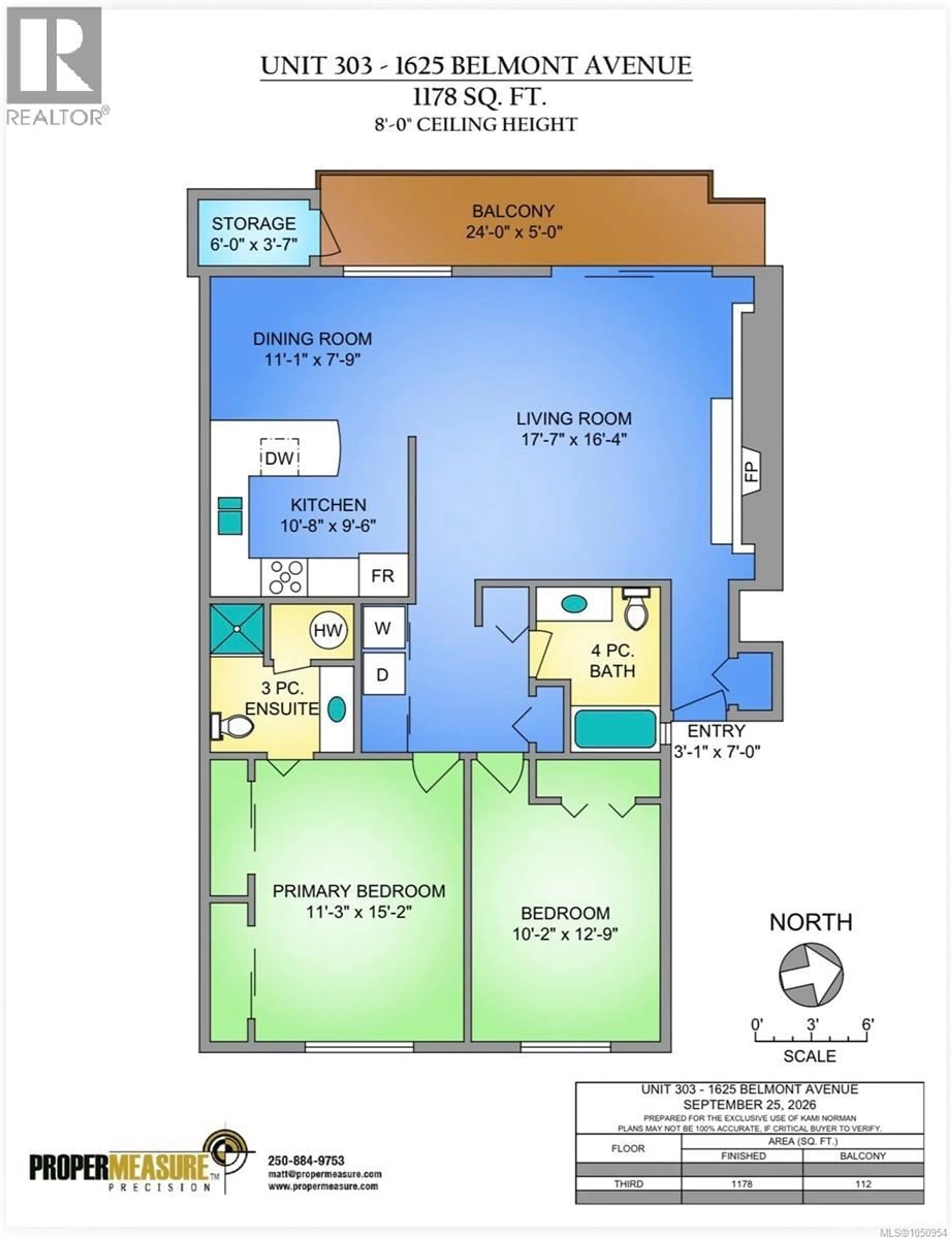 Floor plan for 303 - 1625 BELMONT AVENUE, Victoria British Columbia V8R3Y8