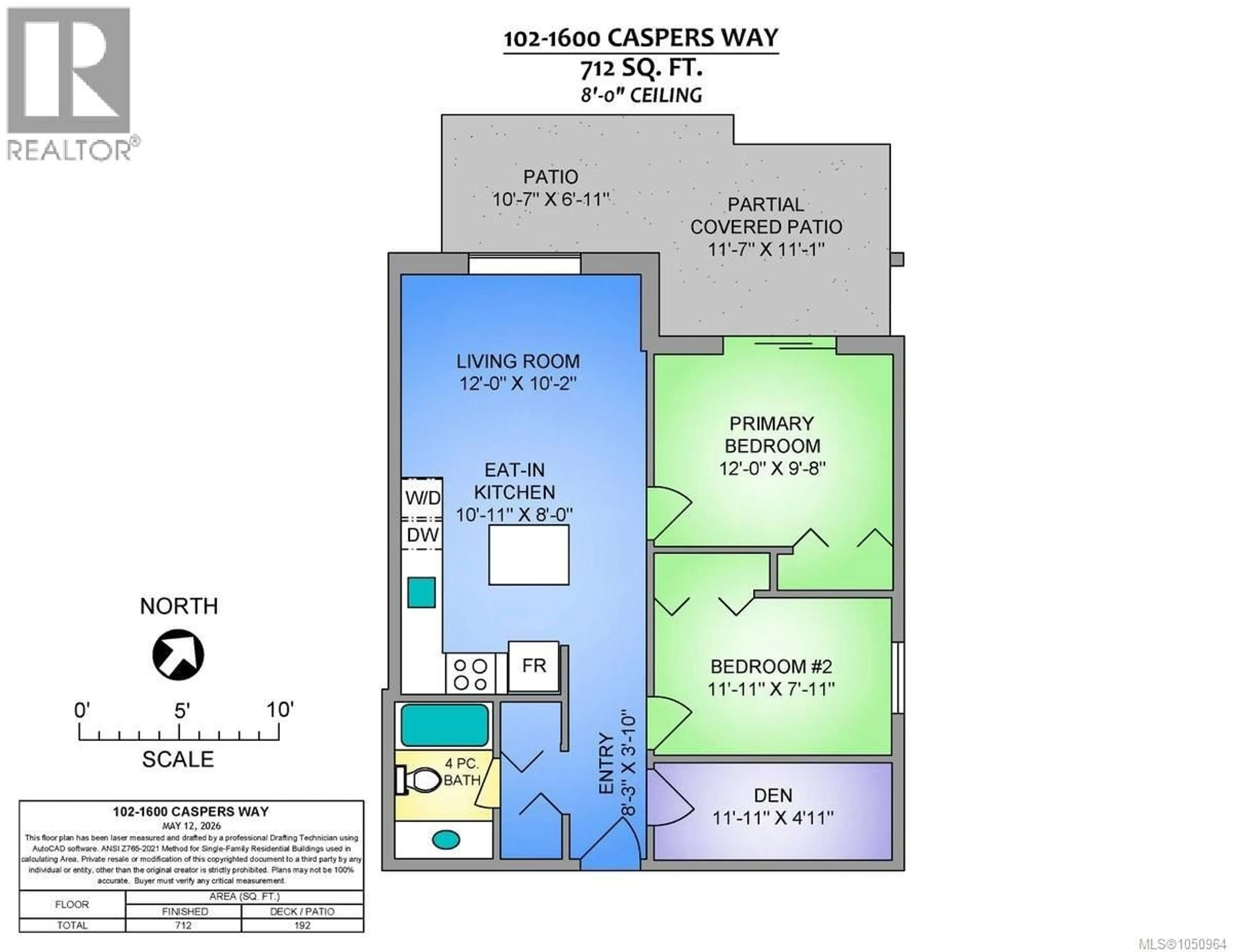 Floor plan for 102 - 1600 CASPERS WAY, Nanaimo British Columbia V9S1K1