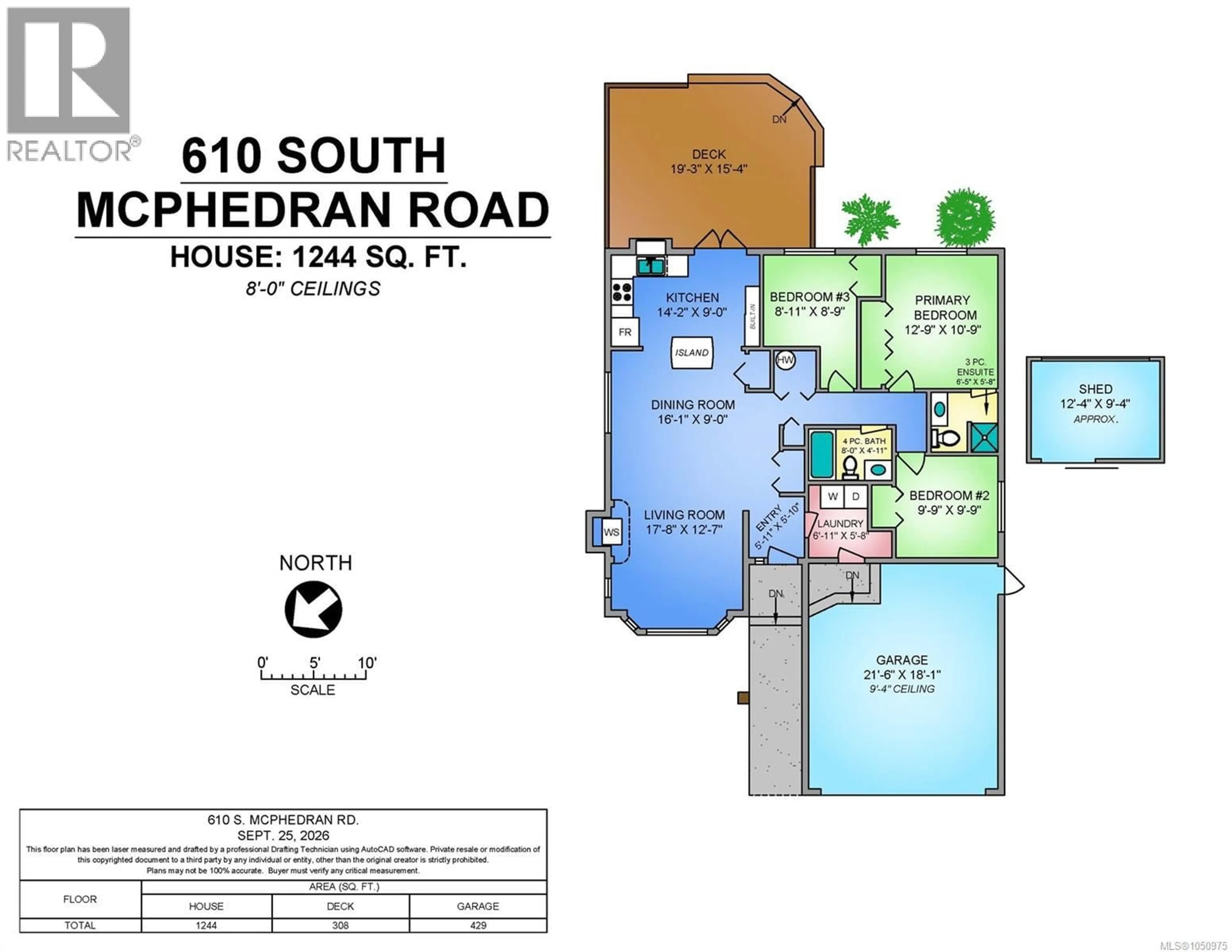 Floor plan for 610 MCPHEDRAN ROAD SOUTH, Campbell River British Columbia V9W7M7