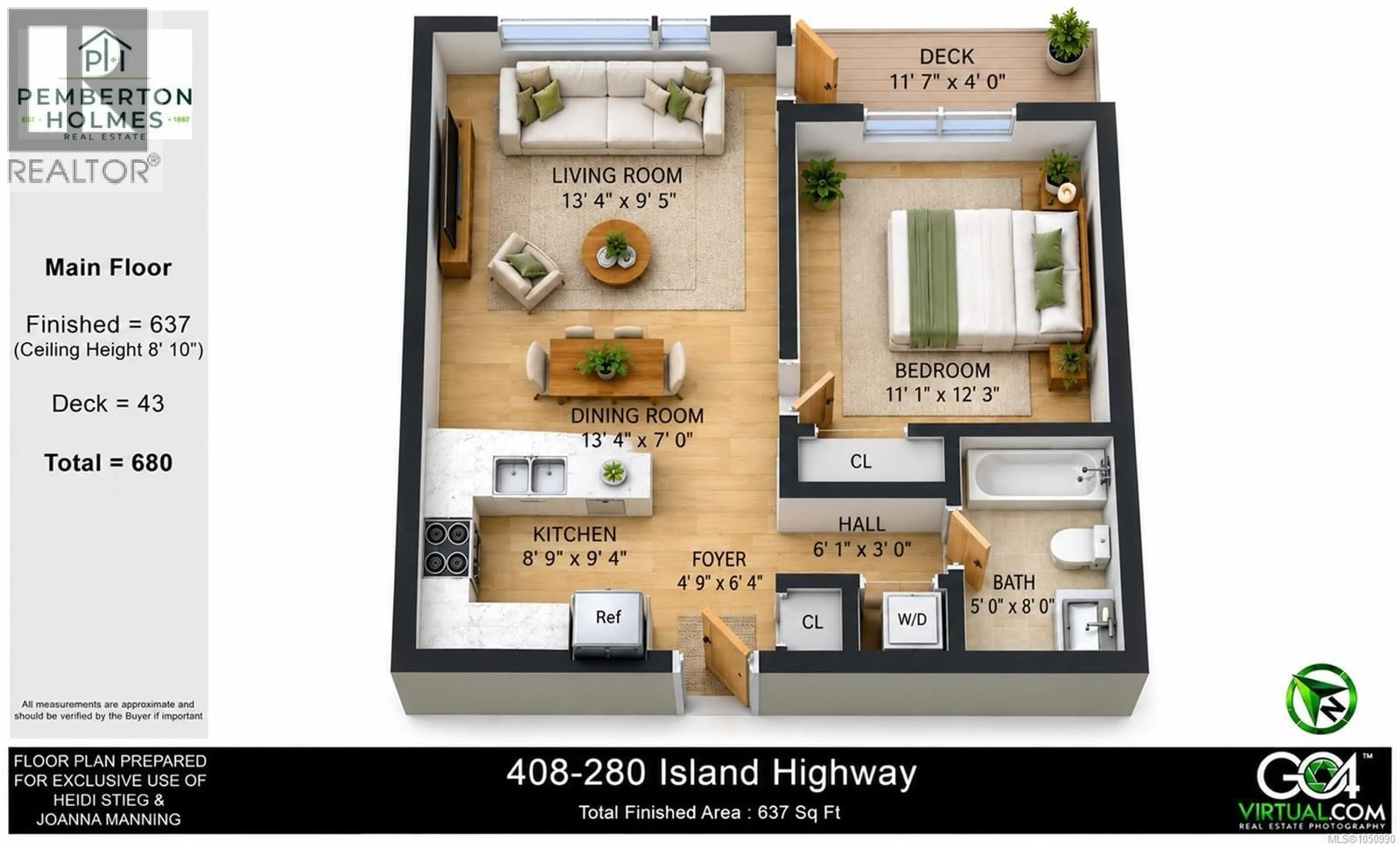 Floor plan for 408 - 280 ISLAND HIGHWAY, View Royal British Columbia V9B1G5