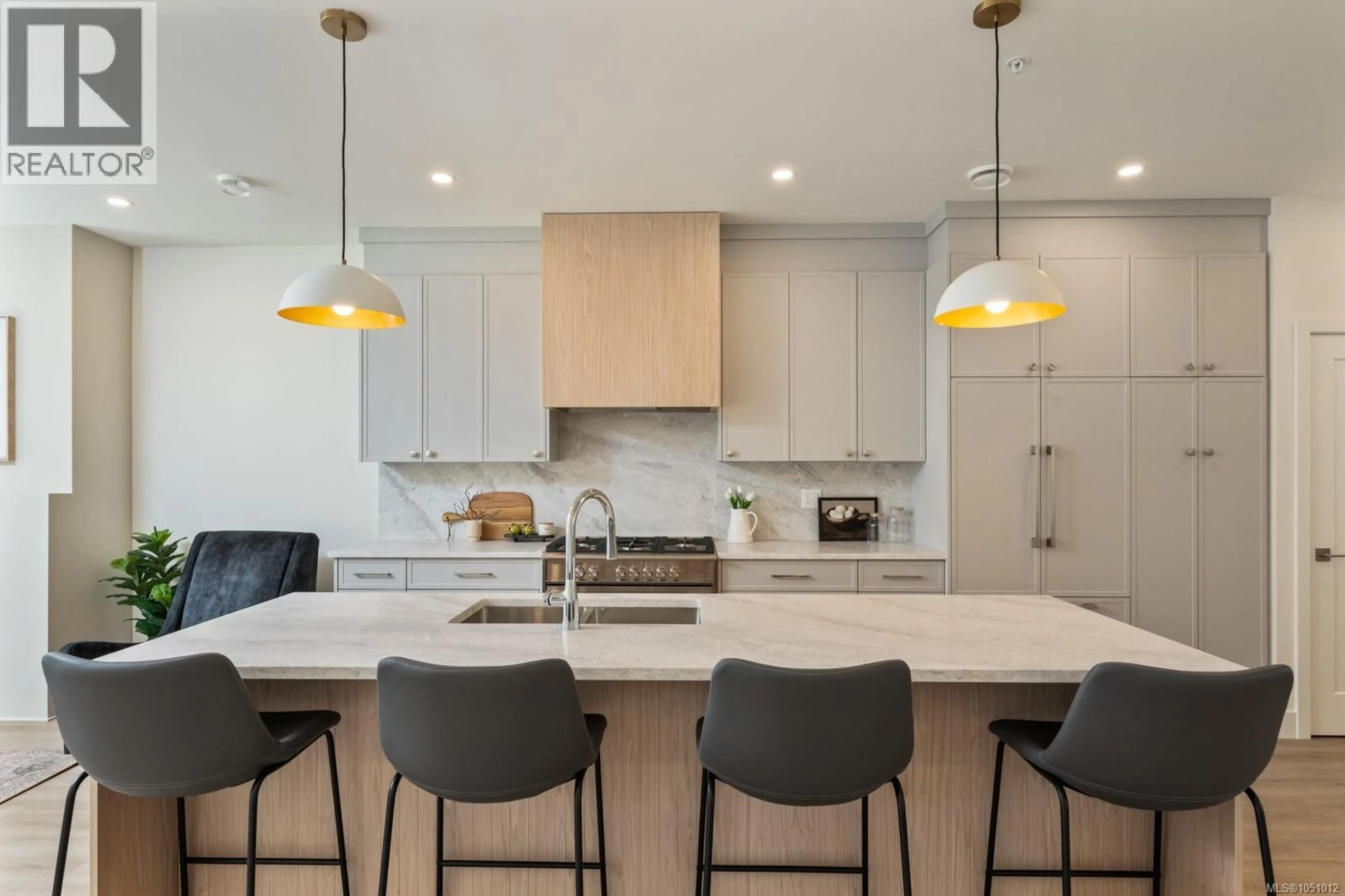 Contemporary kitchen, ceramic/tile floor for 107 - 2770 VANTILBURG CRESCENT, Langford British Columbia V9B3K4