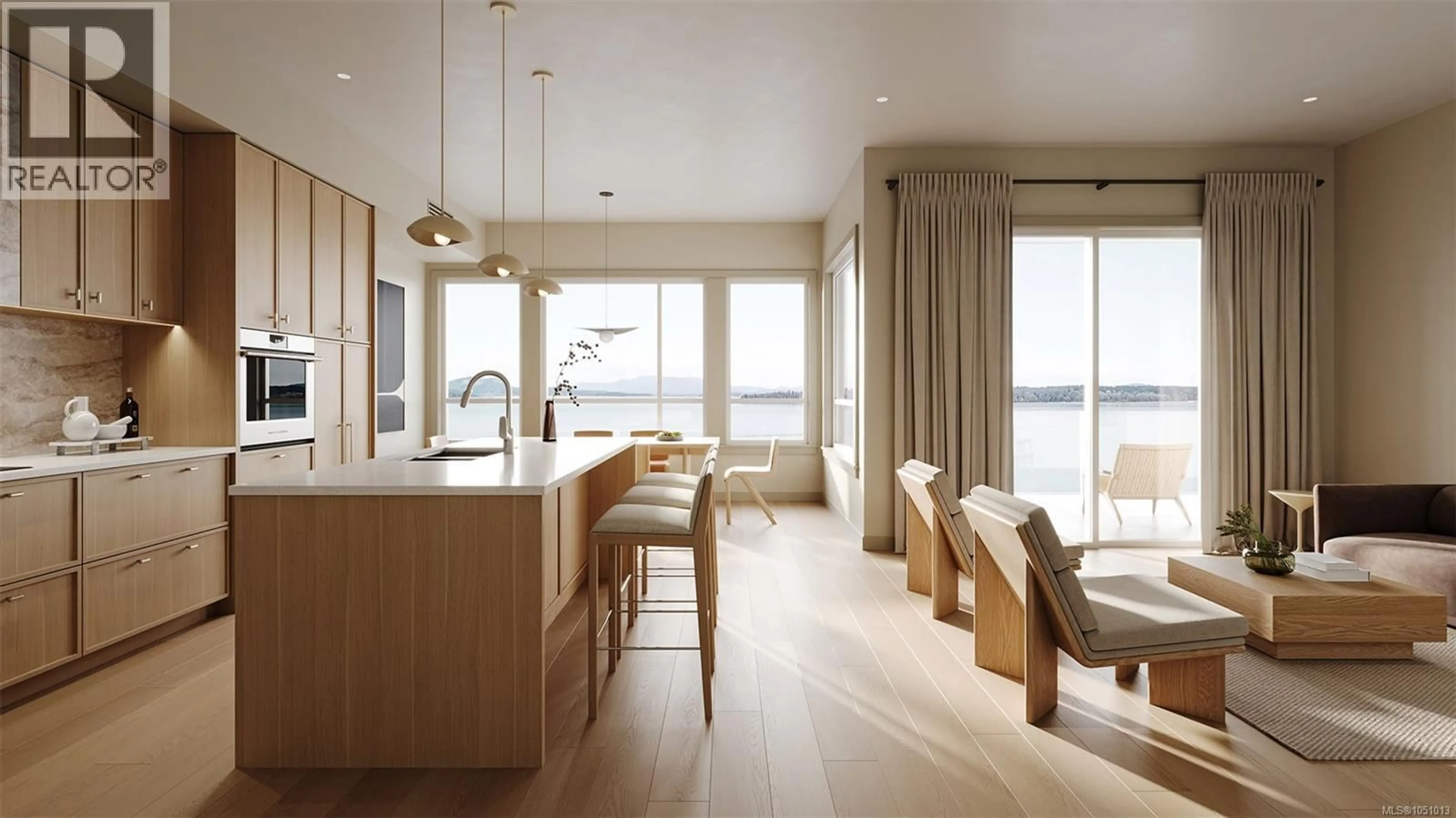 Open concept kitchen, wood/laminate floor for 303 - 9522 LOCHSIDE DRIVE, Sidney British Columbia V8L1N8