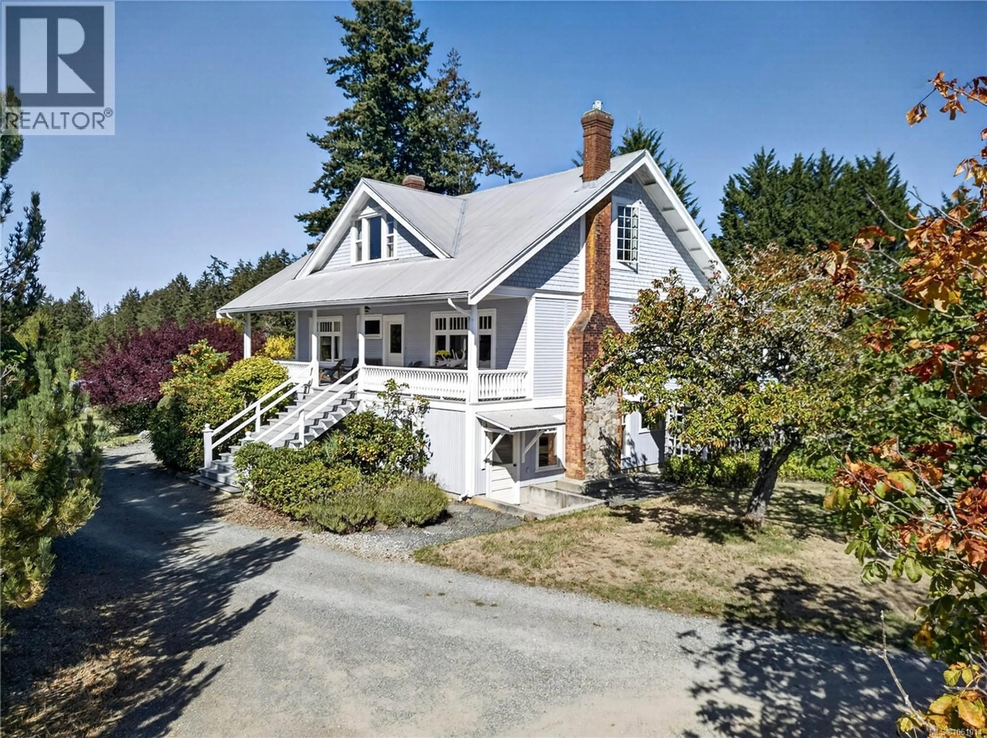 A pic from outside/outdoor area/front of a property/back of a property/a pic from drone, street for 800 LOWER GANGES ROAD, Salt Spring British Columbia V8K2N5