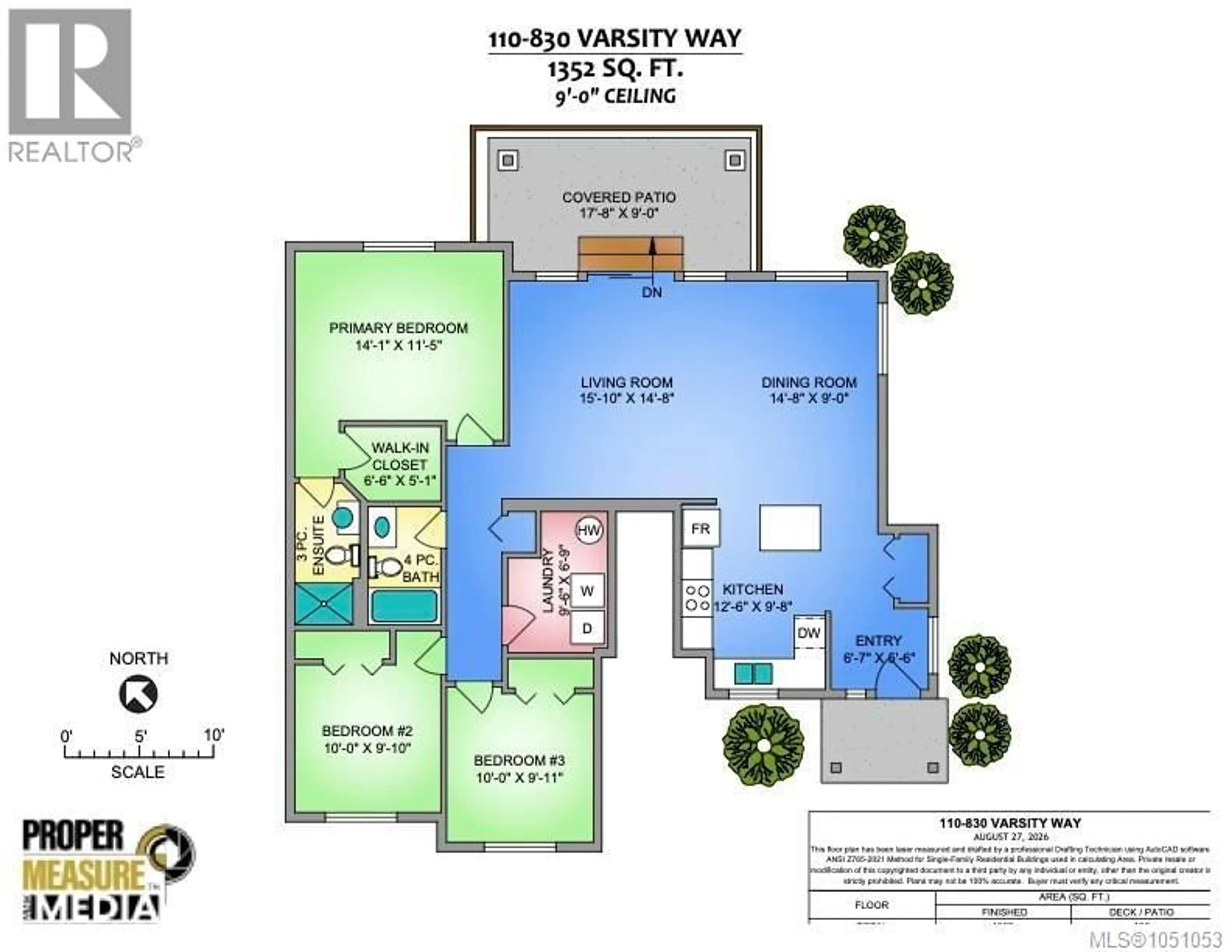 Floor plan for 110 - 830 VARSITY WAY, Nanaimo British Columbia V9R0A4