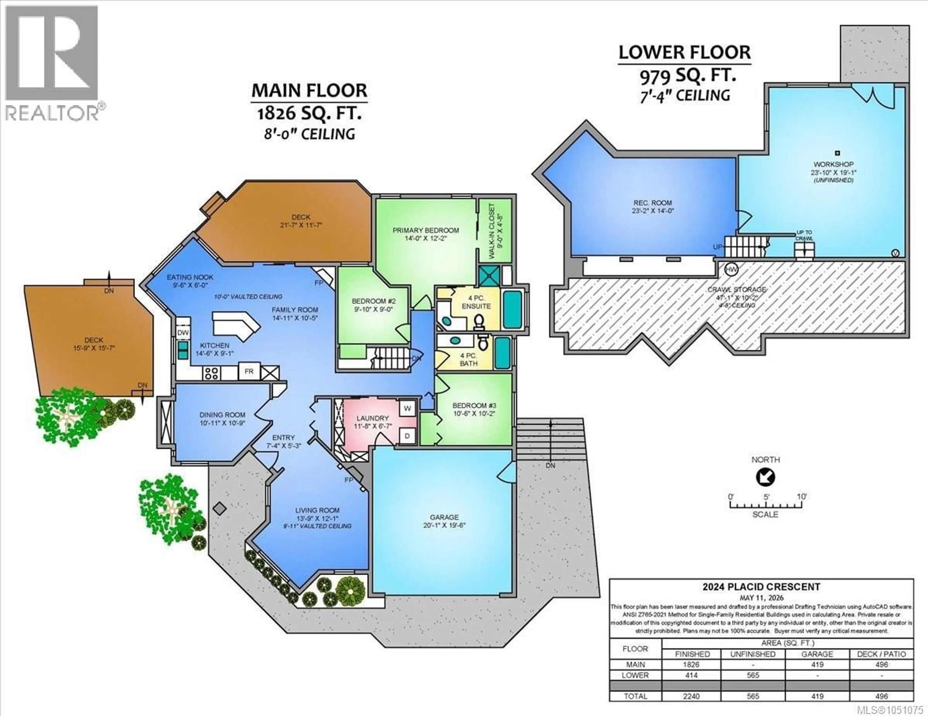 Floor plan for 2024 PLACID CRESCENT, Nanaimo British Columbia V9R6P9