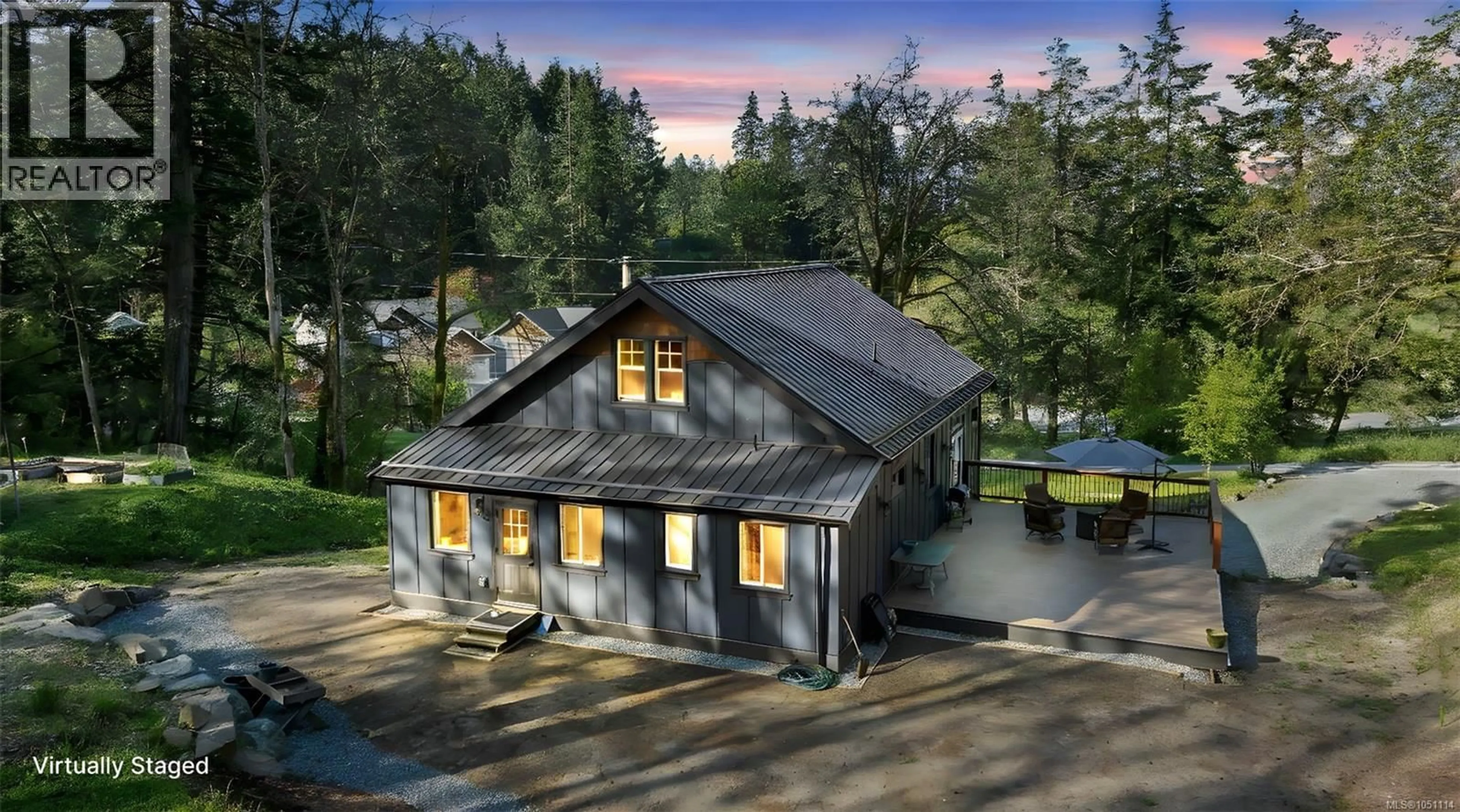 A pic from outside/outdoor area/front of a property/back of a property/a pic from drone, street for 1029 HERD ROAD, Duncan British Columbia V9L5W9