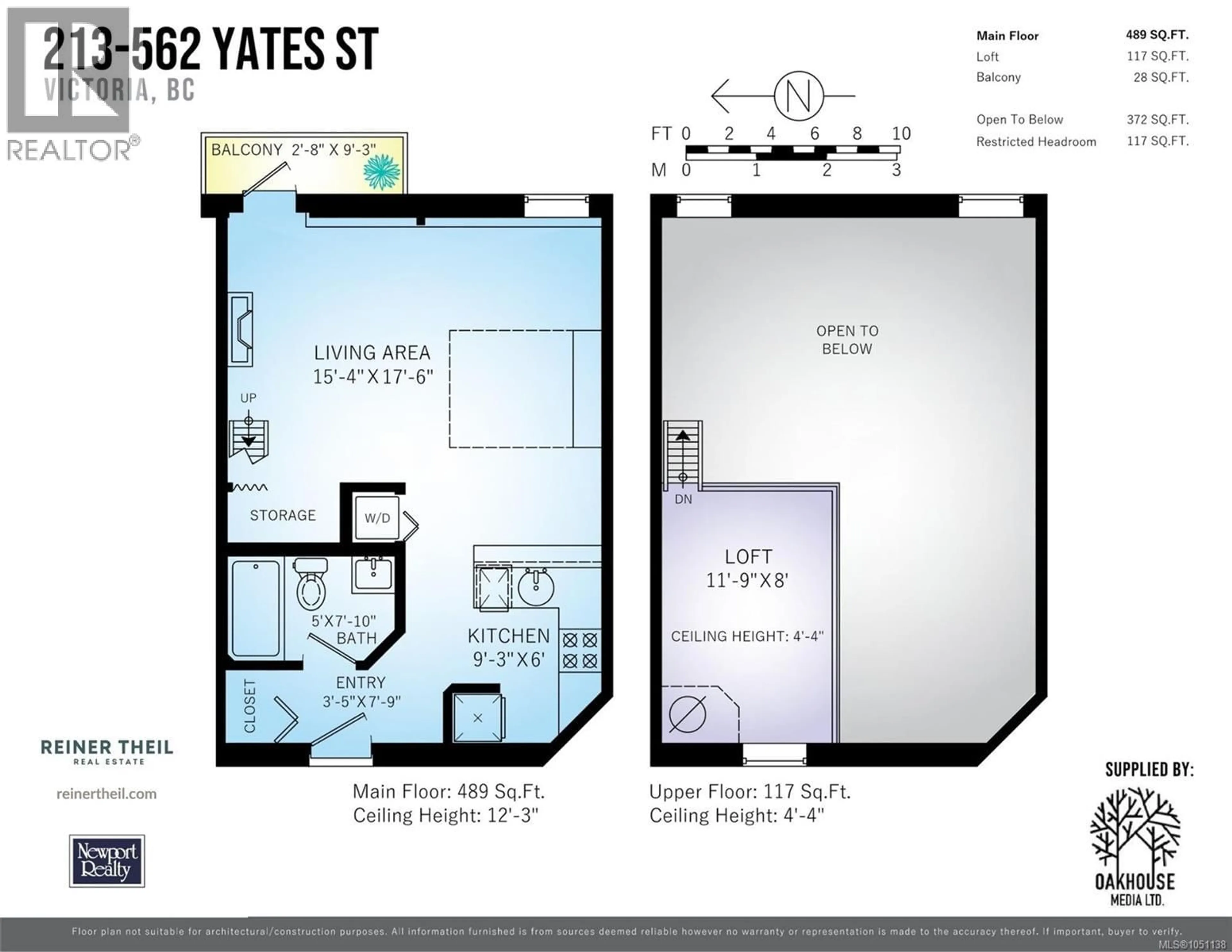 Floor plan for 213 - 562 YATES STREET, Victoria British Columbia V8W1K8