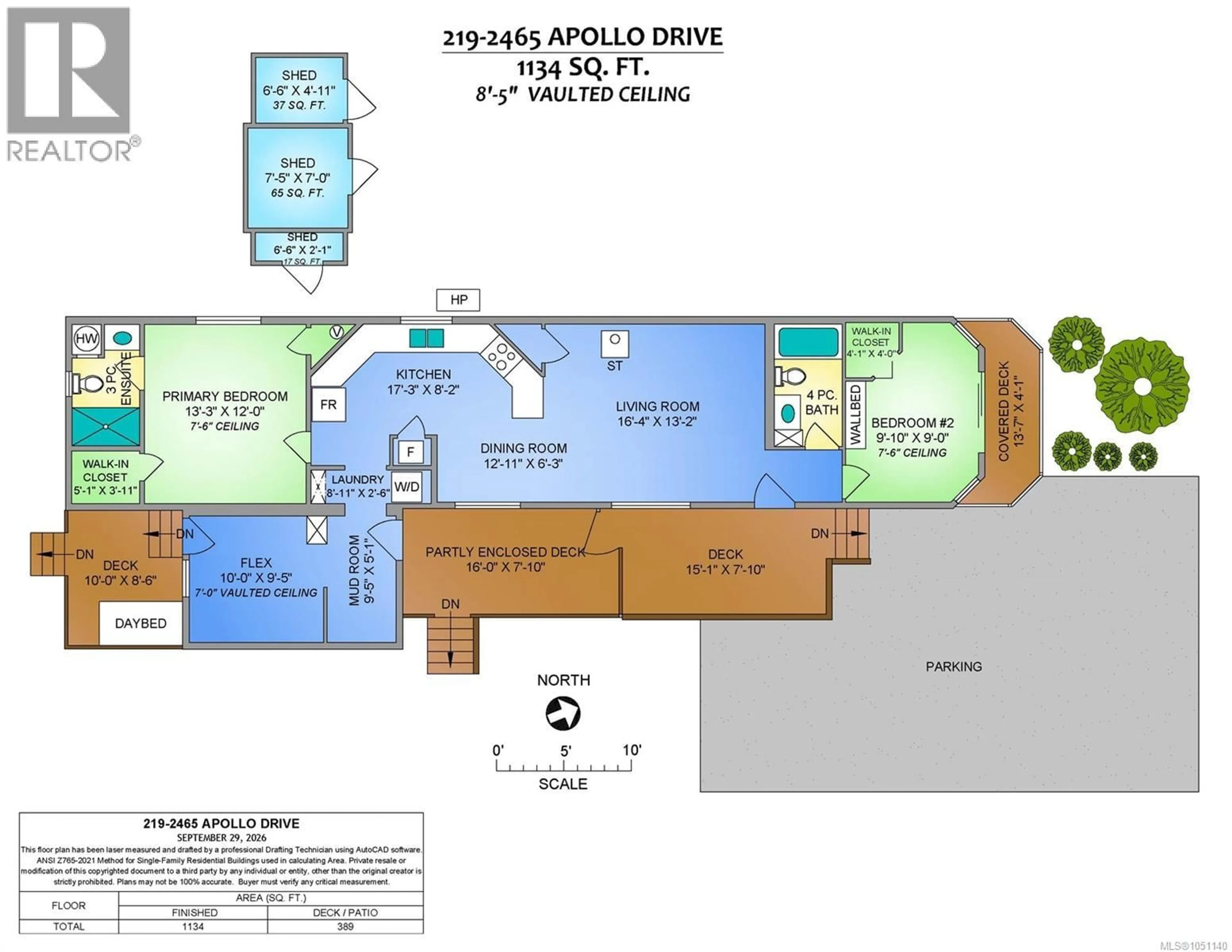 Floor plan for 219 - 2465 APOLLO DRIVE, Nanoose Bay British Columbia V9P9K2