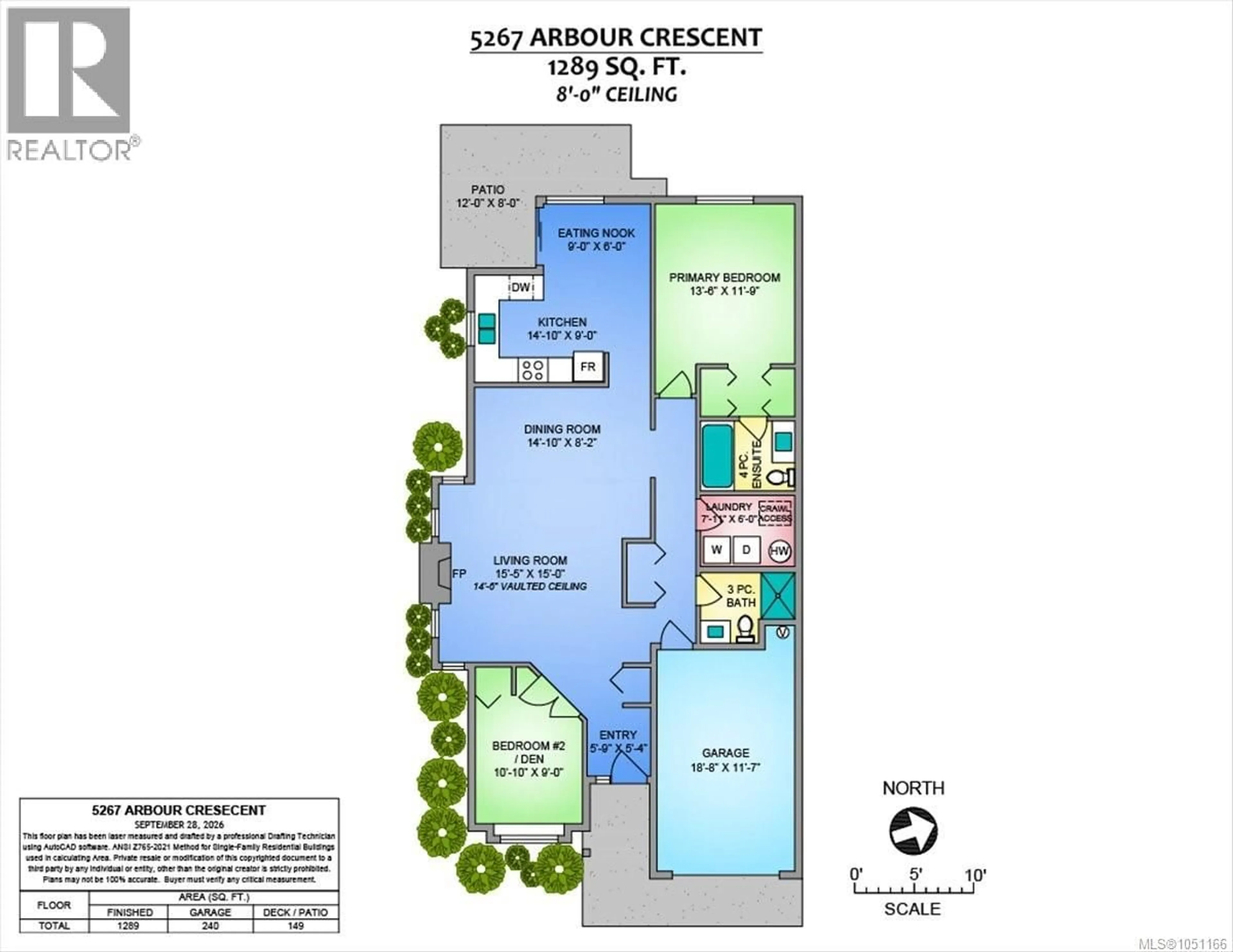 Floor plan for 5267 ARBOUR CRESCENT, Nanaimo British Columbia V9T6E5
