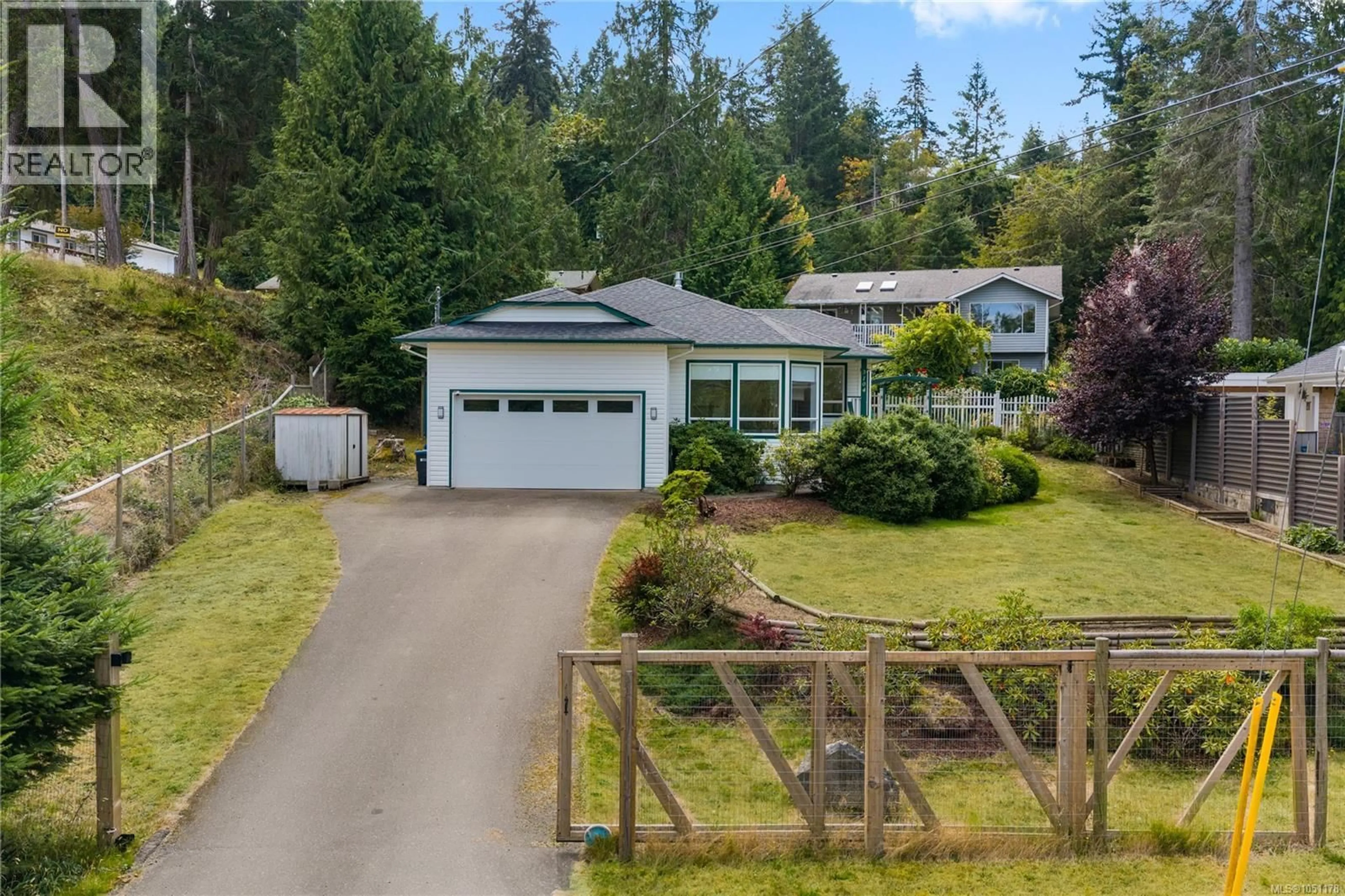 A pic from outside/outdoor area/front of a property/back of a property/a pic from drone, street for 3104 DOLPHIN DRIVE, Nanoose Bay British Columbia V9P9J2