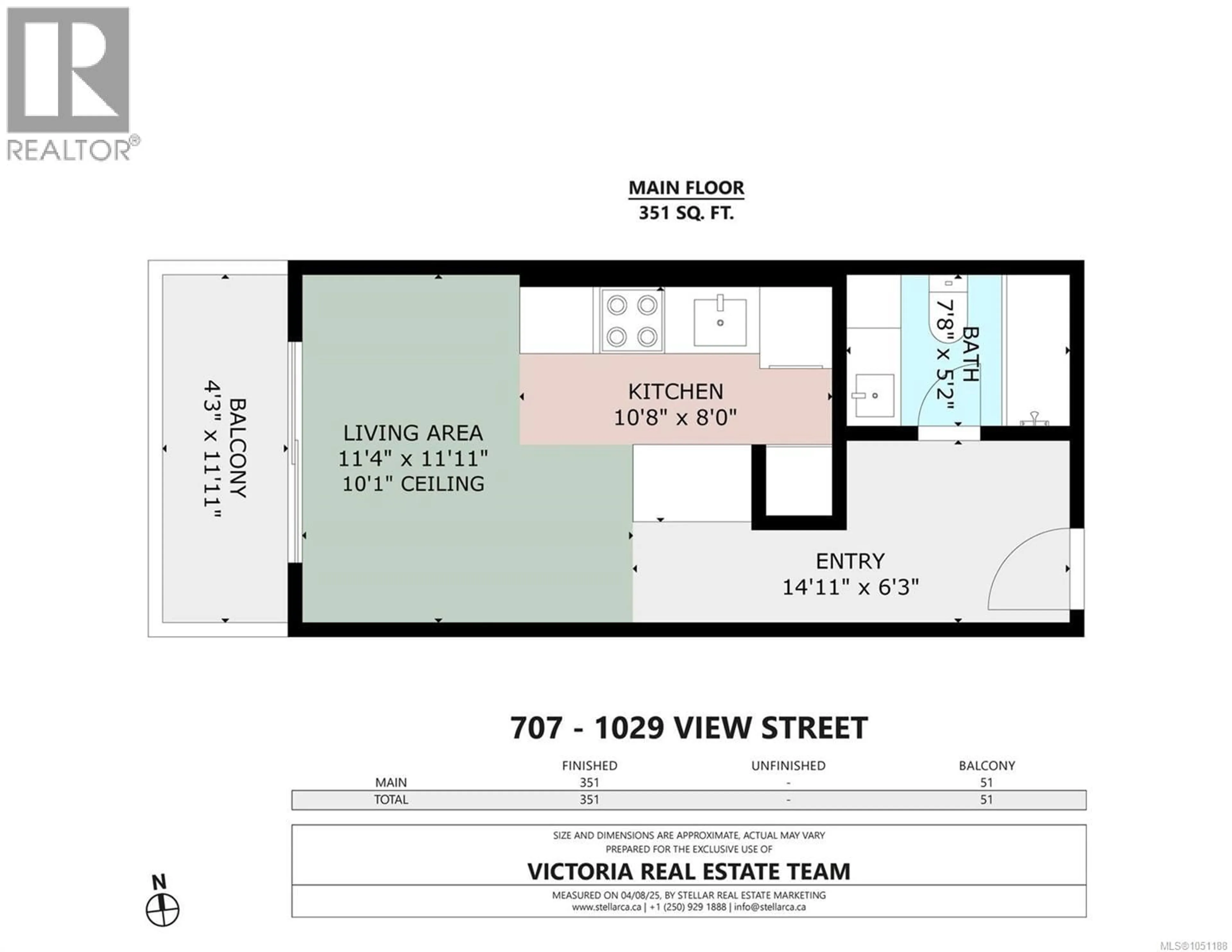 Floor plan for 707 - 1029 VIEW STREET, Victoria British Columbia V8V4Y3