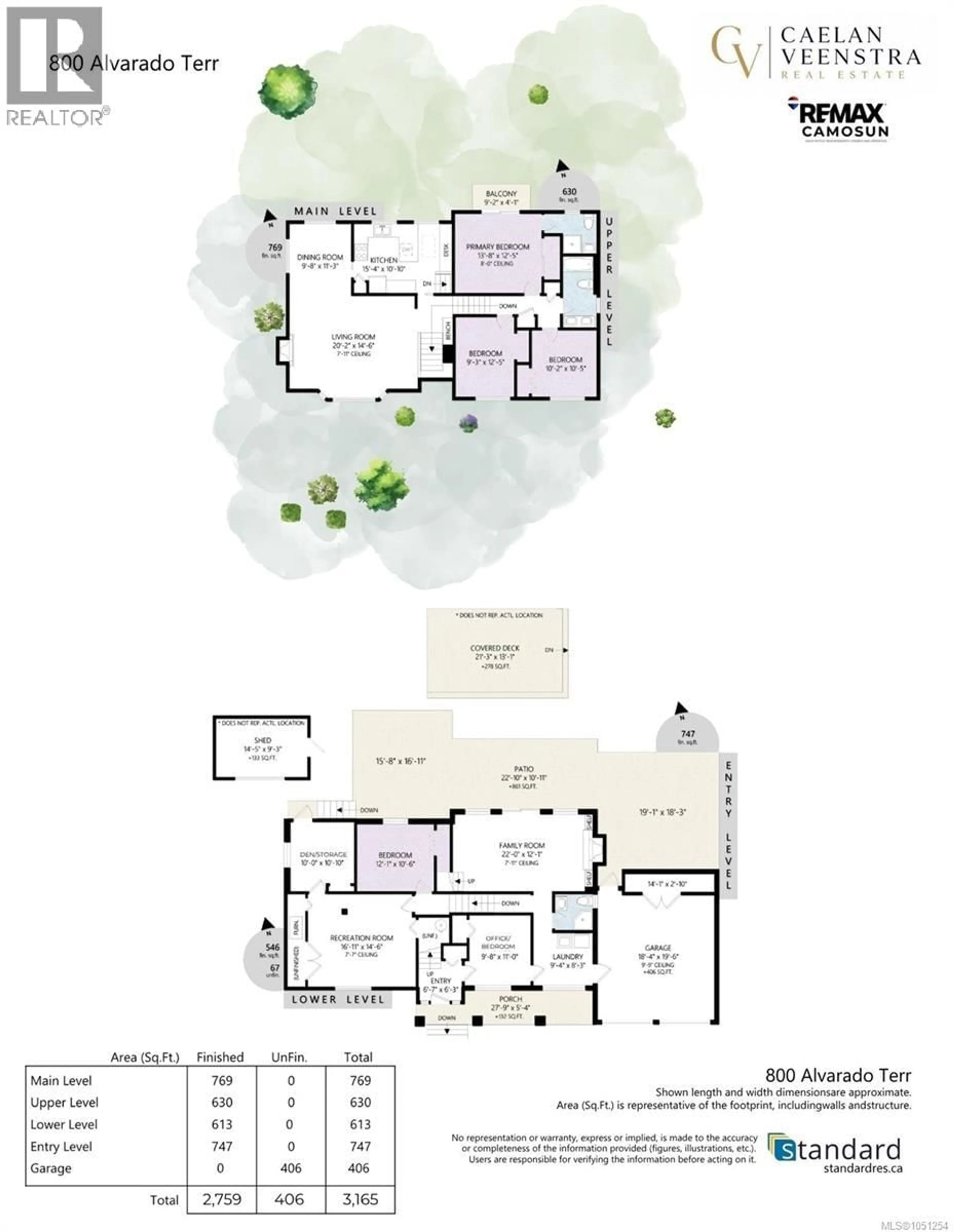 Floor plan for 800 ALVARADO TERRACE, Saanich British Columbia V8Y1G4