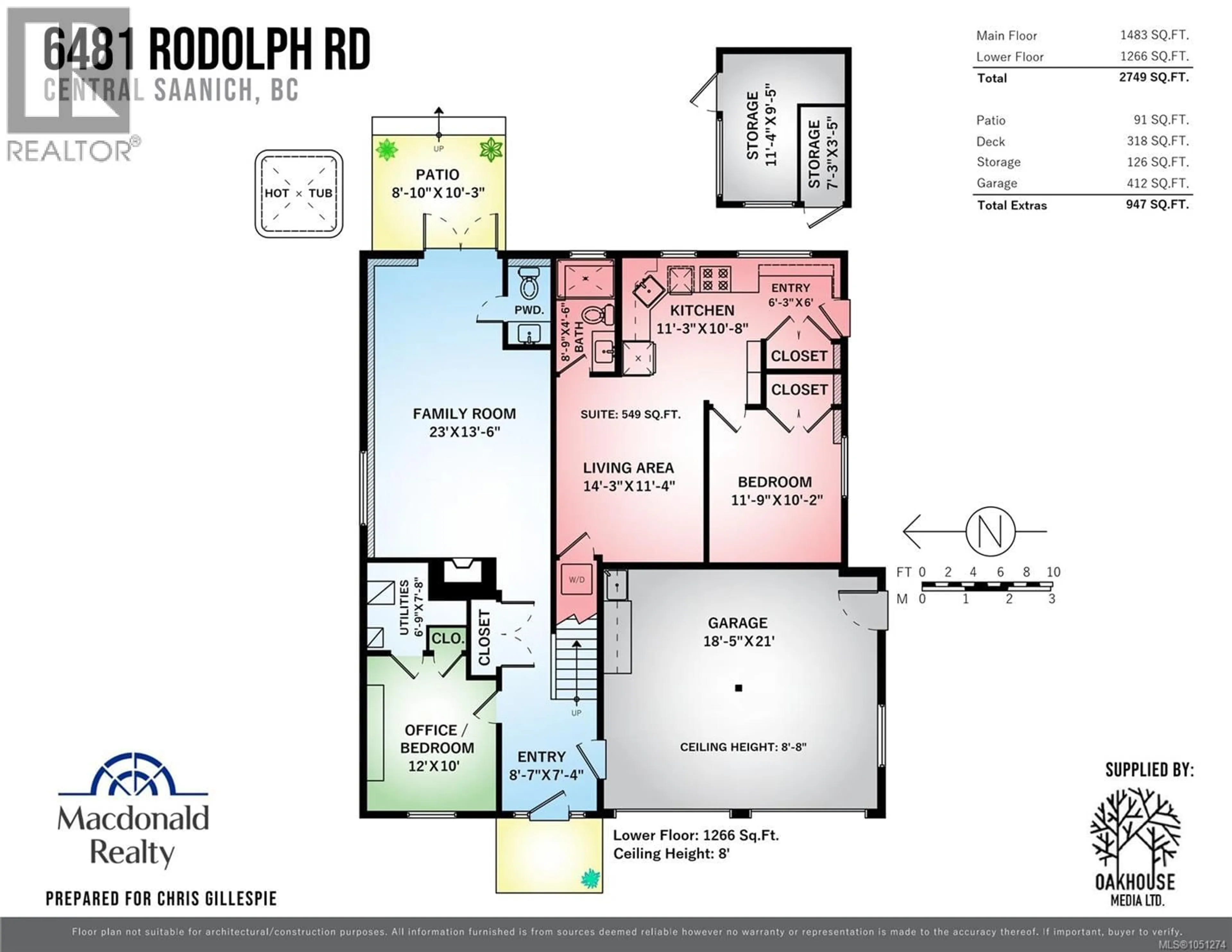 Floor plan for 6481 RODOLPH ROAD, Central Saanich British Columbia V8Z5W3