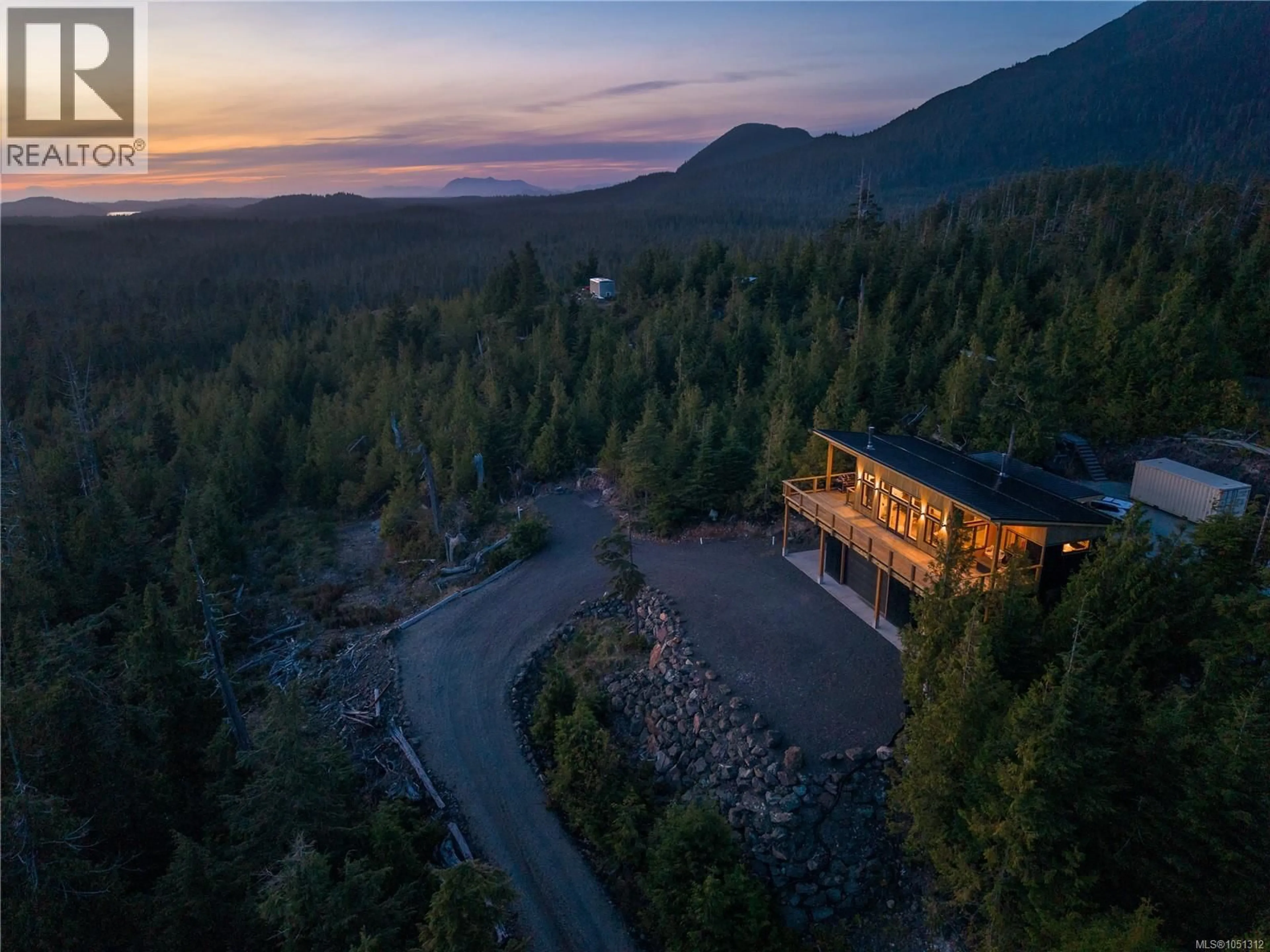 A pic from outside/outdoor area/front of a property/back of a property/a pic from drone, mountain view for 1071 UPLANDS CLOSE, Ucluelet British Columbia V0R3A0
