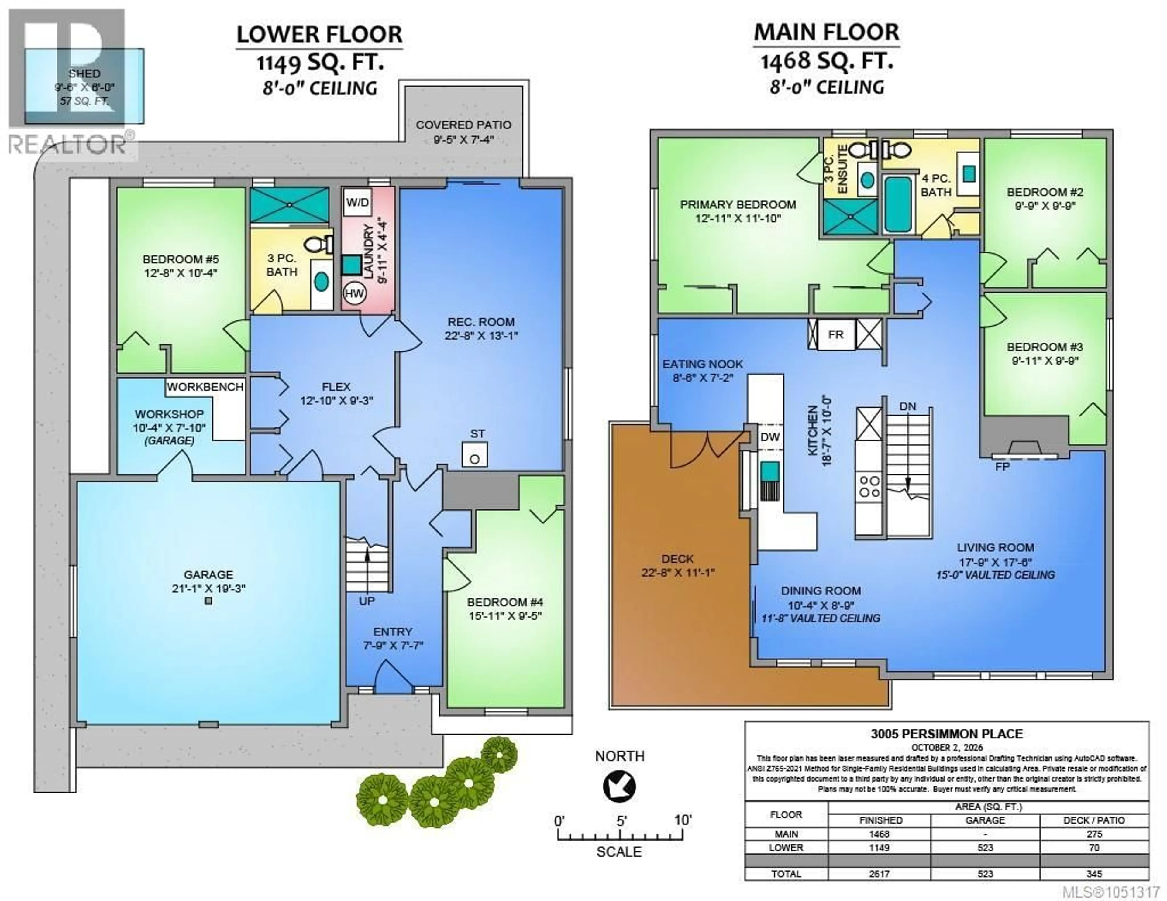 Floor plan for 3005 PERSIMMON PLACE, Nanaimo British Columbia V9S1S1