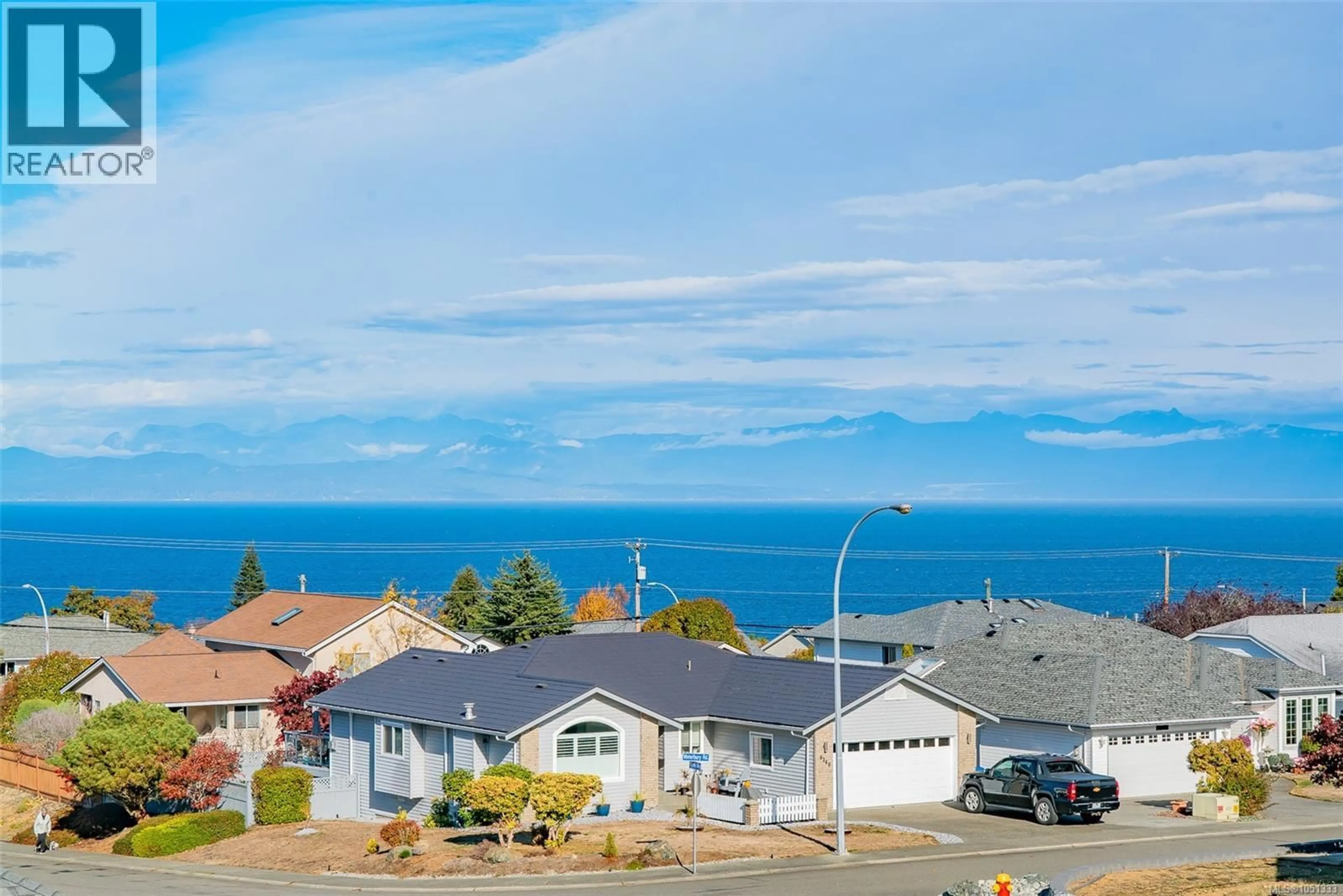 A pic from outside/outdoor area/front of a property/back of a property/a pic from drone, water/lake/river/ocean view for 6257 MYSTIC WAY, Nanaimo British Columbia V9V1L3
