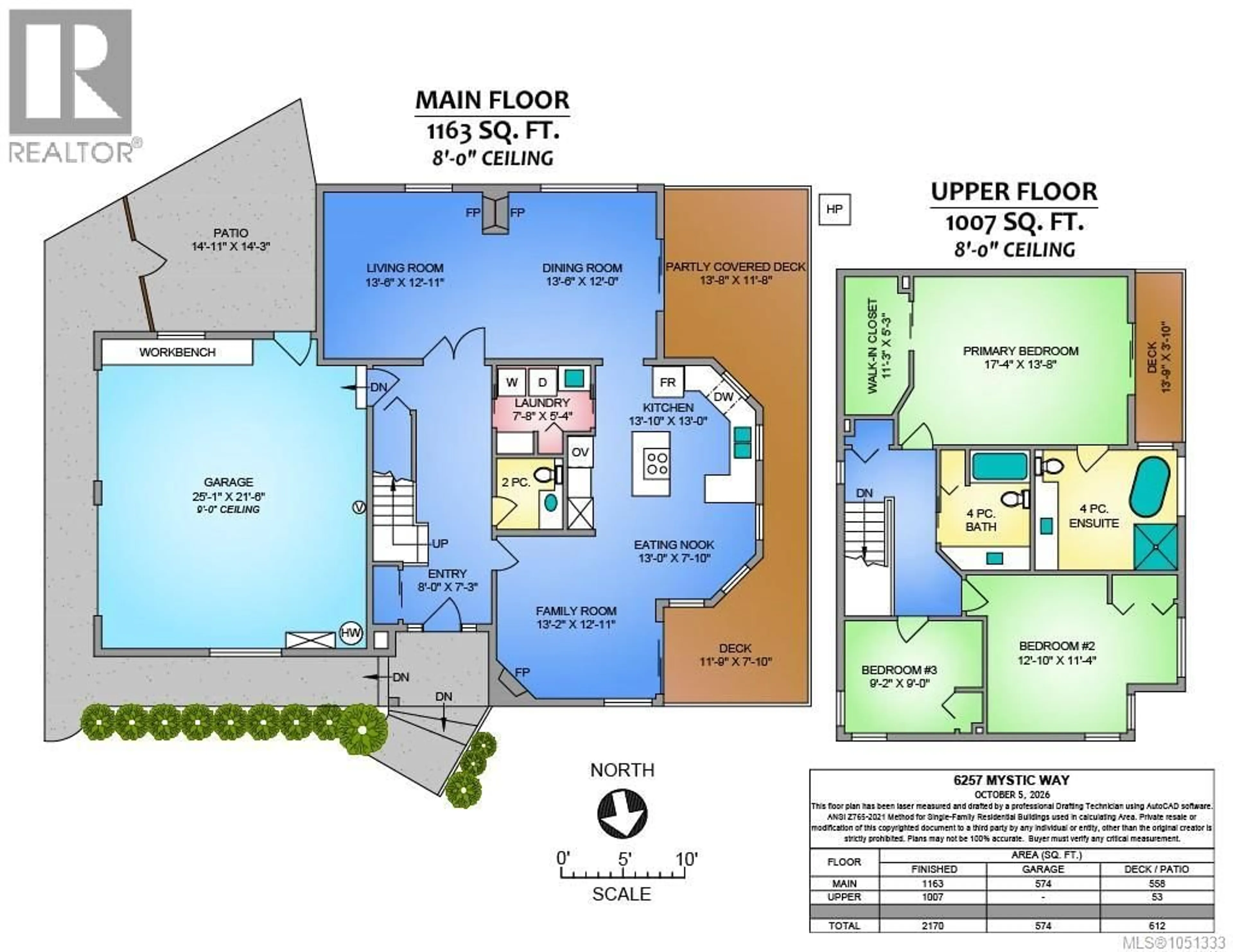 Floor plan for 6257 MYSTIC WAY, Nanaimo British Columbia V9V1L3