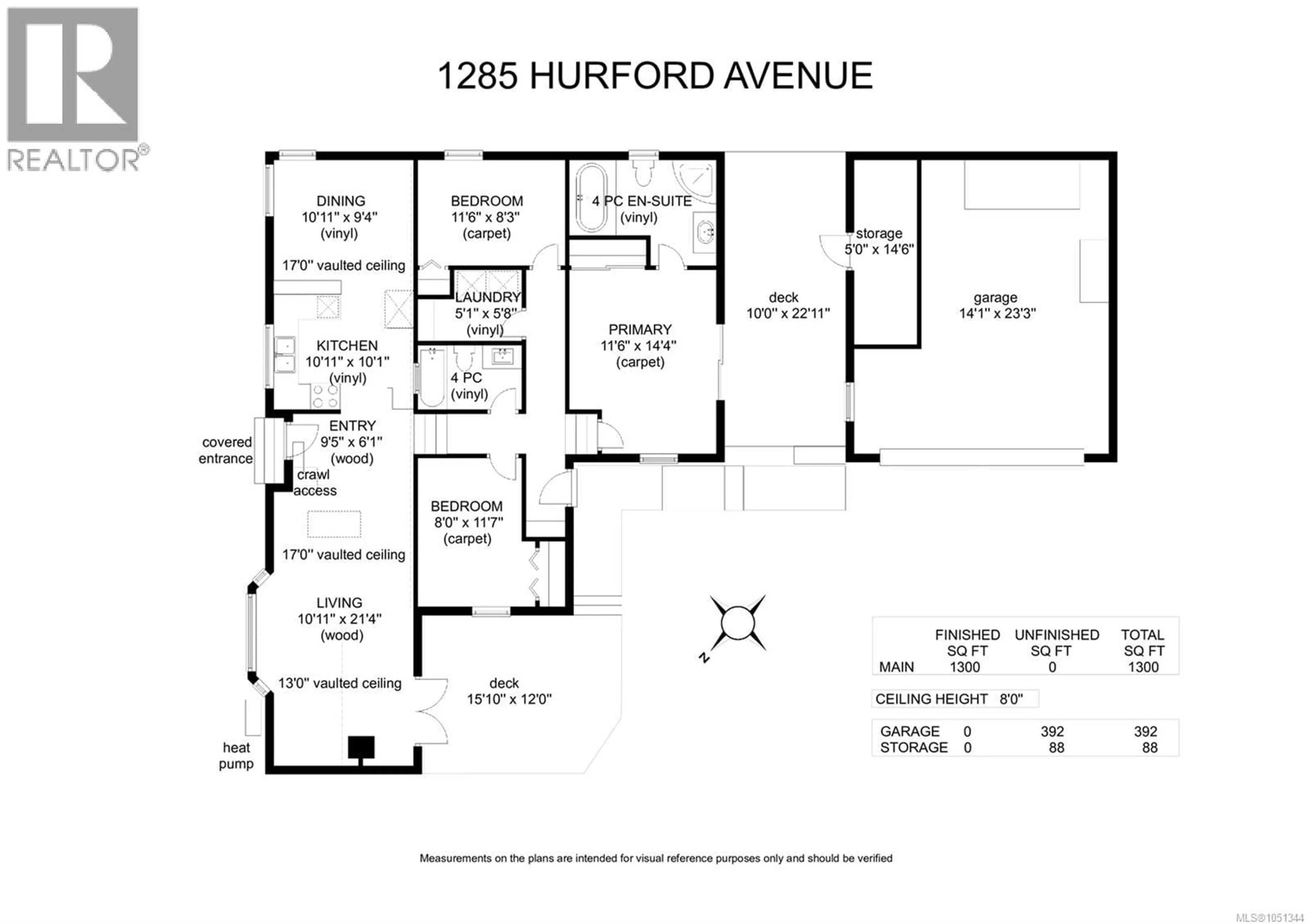 Floor plan for 1285 HURFORD AVENUE, Courtenay British Columbia V9N8K9