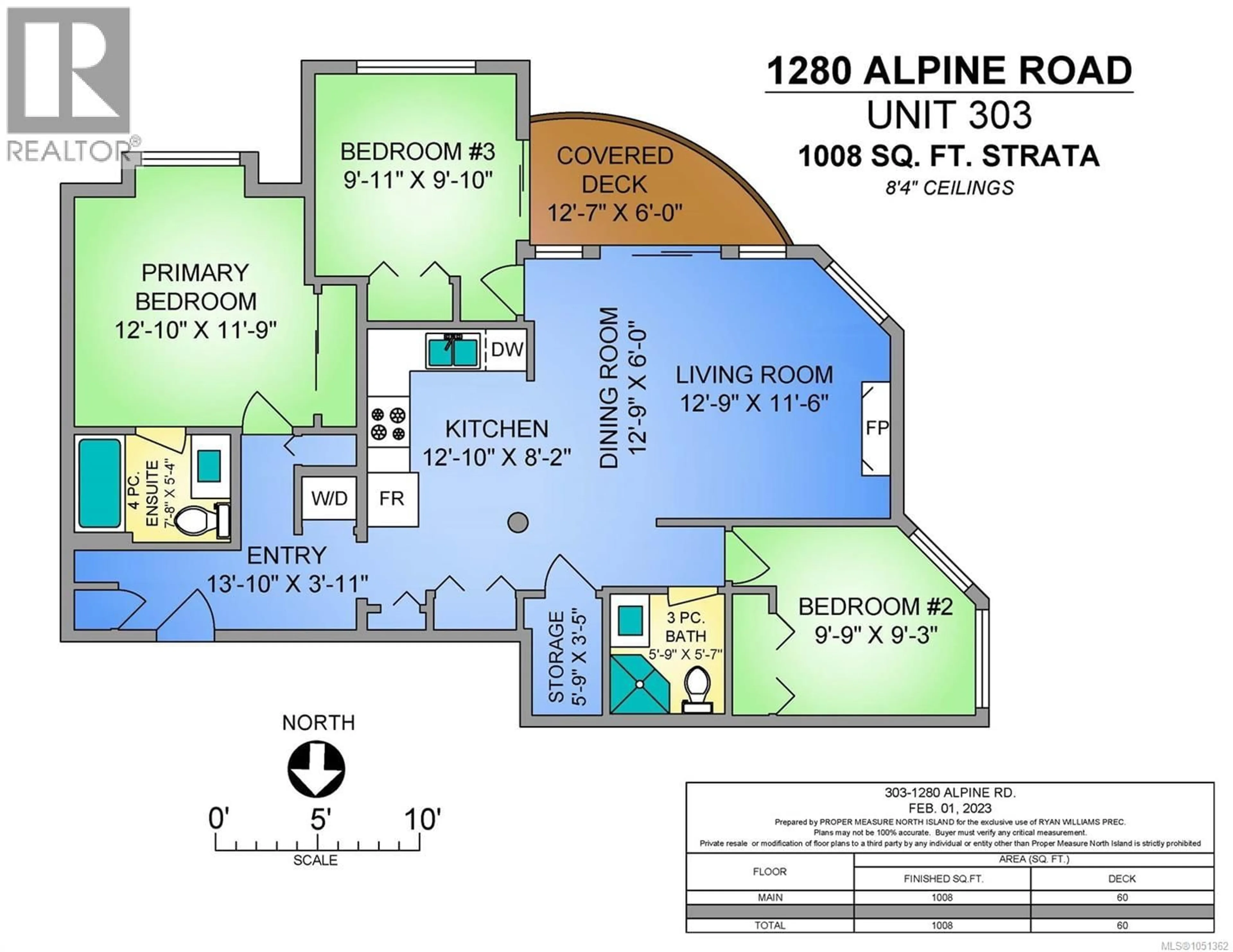Floor plan for 303 - 1280 ALPINE ROAD, Courtenay British Columbia V9J1L0