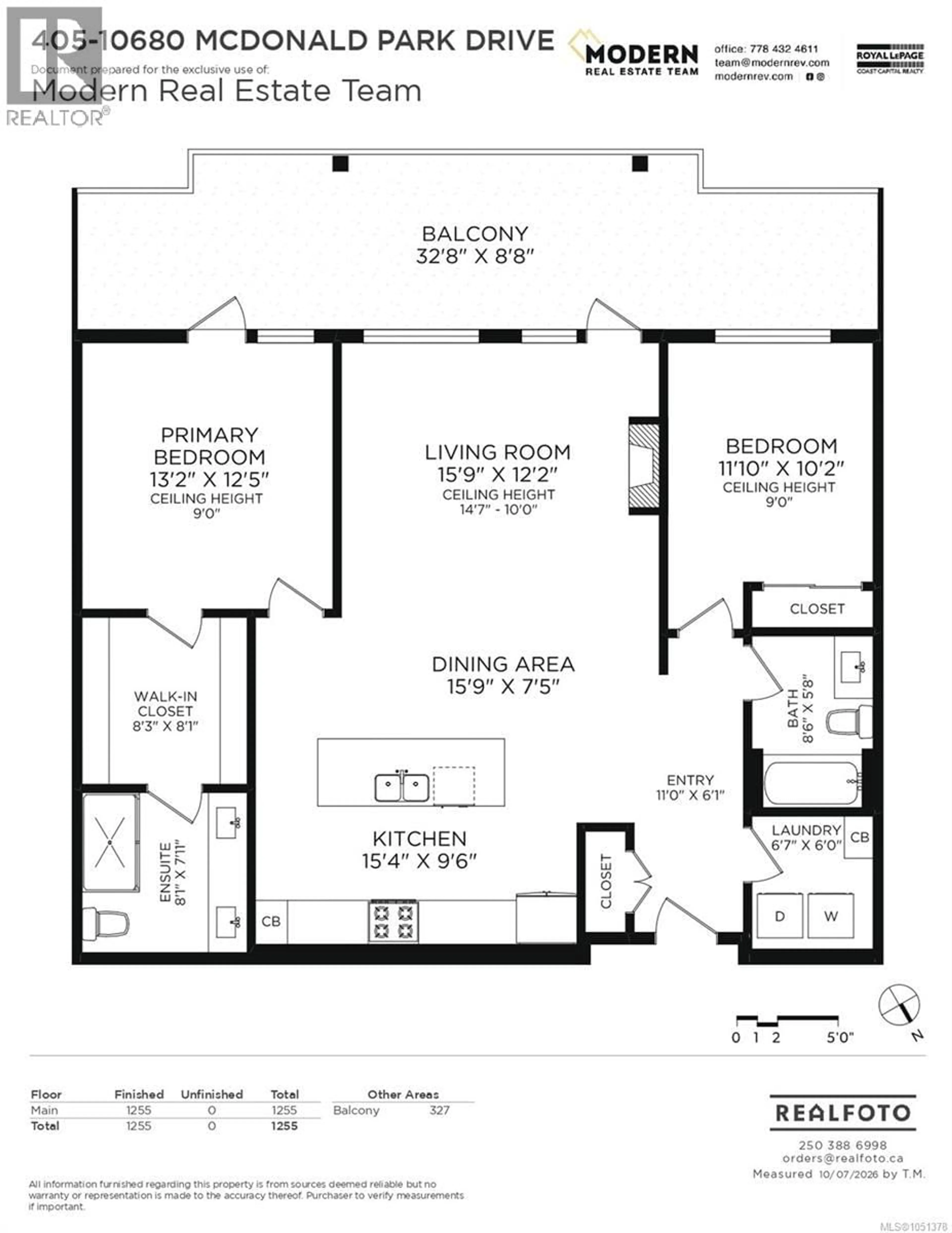 Floor plan for 405 - 10680 MCDONALD PARK ROAD, North Saanich British Columbia V8L5S7