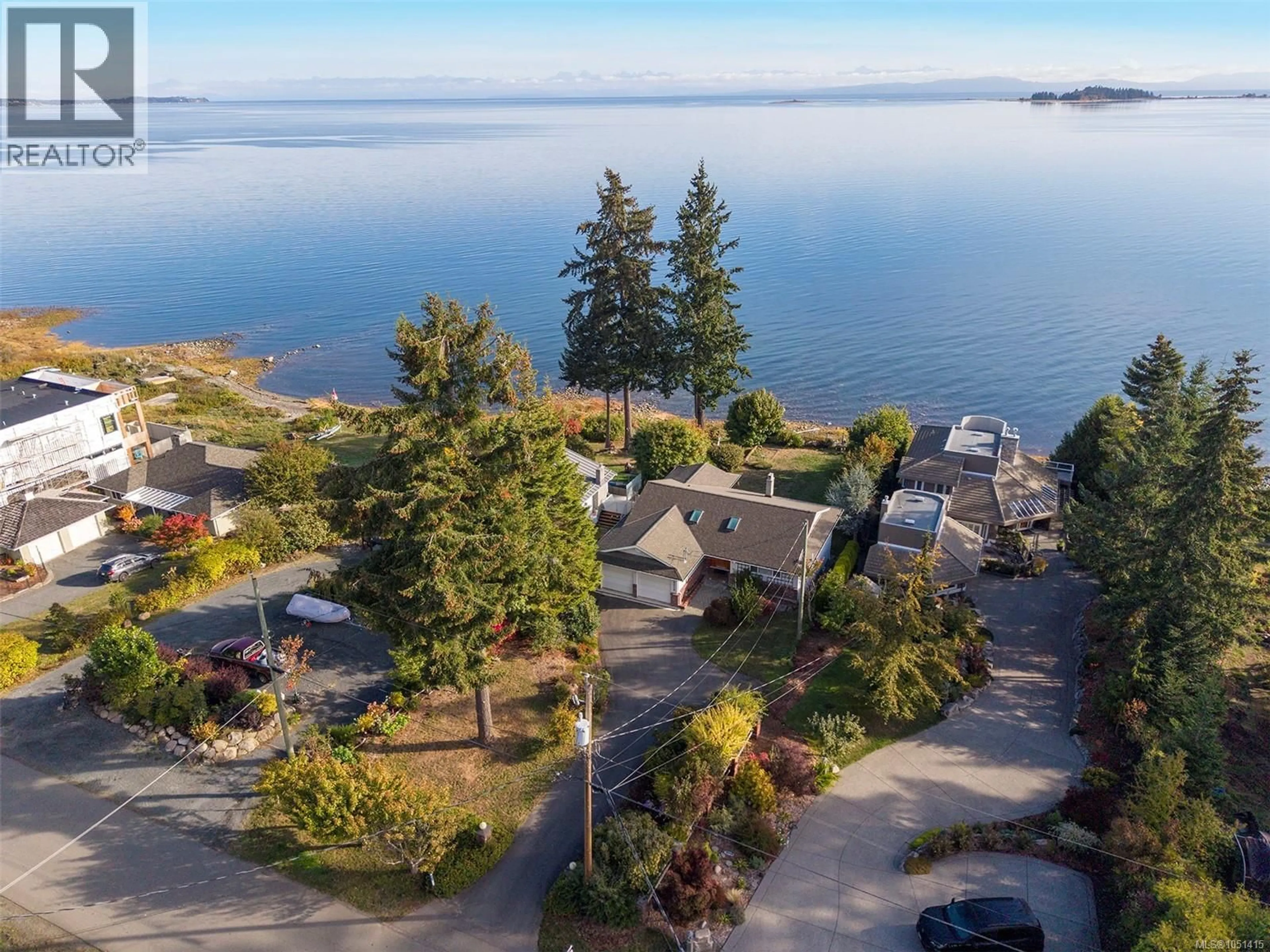 A pic from outside/outdoor area/front of a property/back of a property/a pic from drone, water/lake/river/ocean view for 5018 SPENCE ROAD, Courtenay British Columbia V9N9S1