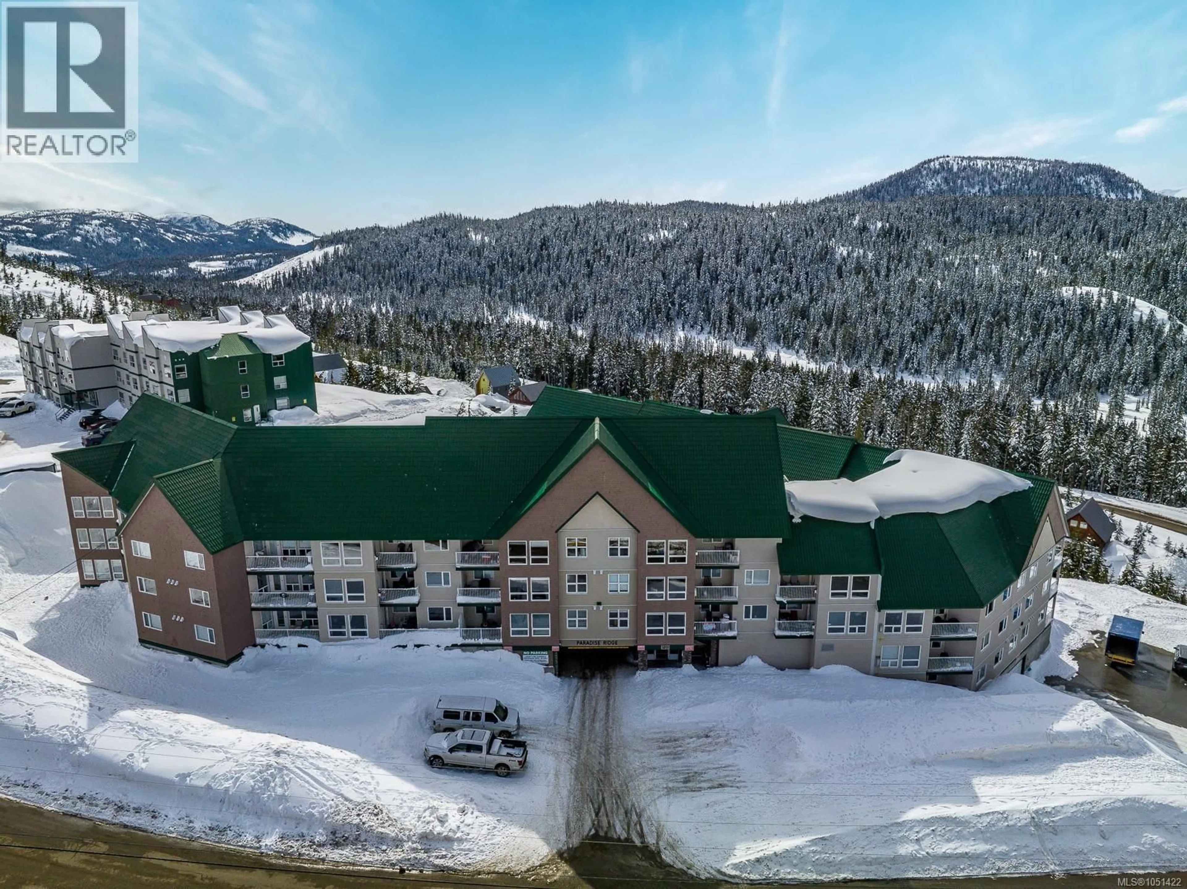 A pic from outside/outdoor area/front of a property/back of a property/a pic from drone, mountain view for 502 - 1201 HENRY ROAD, Courtenay British Columbia V9N7P2