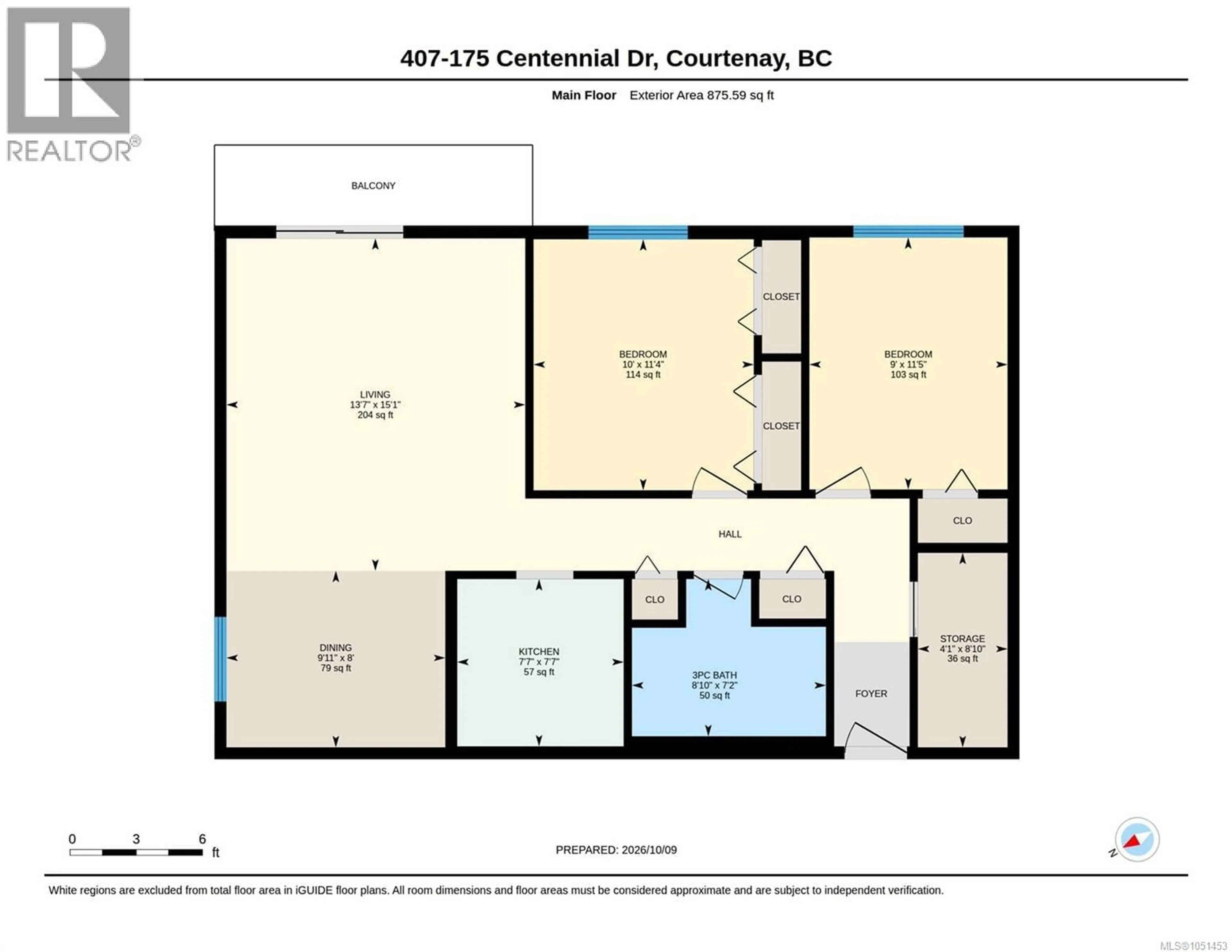 Floor plan for 407 - 175 CENTENNIAL DRIVE, Courtenay British Columbia V9N7M4